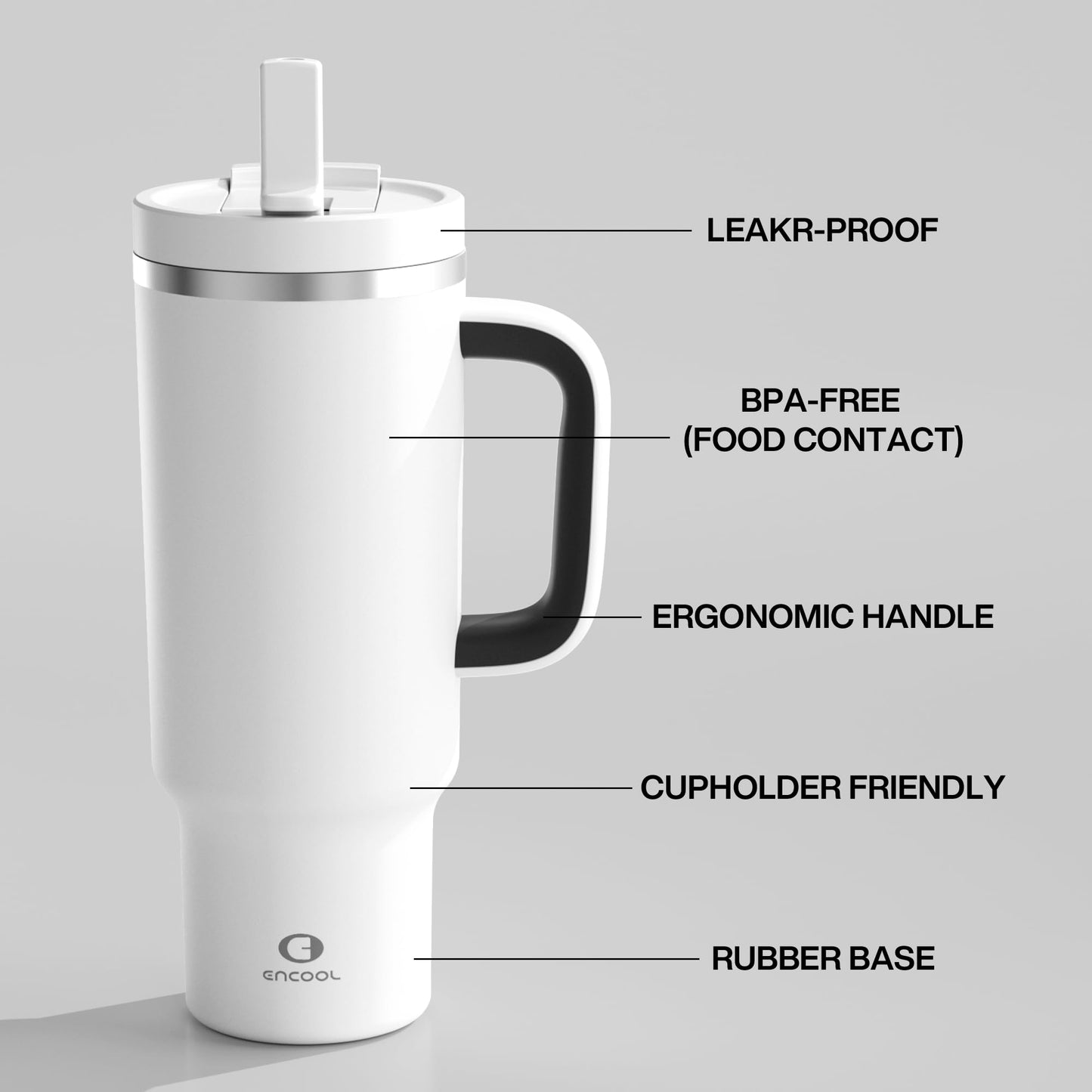 32 oz Tumbler with Handle and Straw: Stainless Steel Insulated Tumbler Keeps Cold for 24 Hours, Leakproof Travel Cup Fits in Cup Holder and BPA-Free, Aquamarine Blue