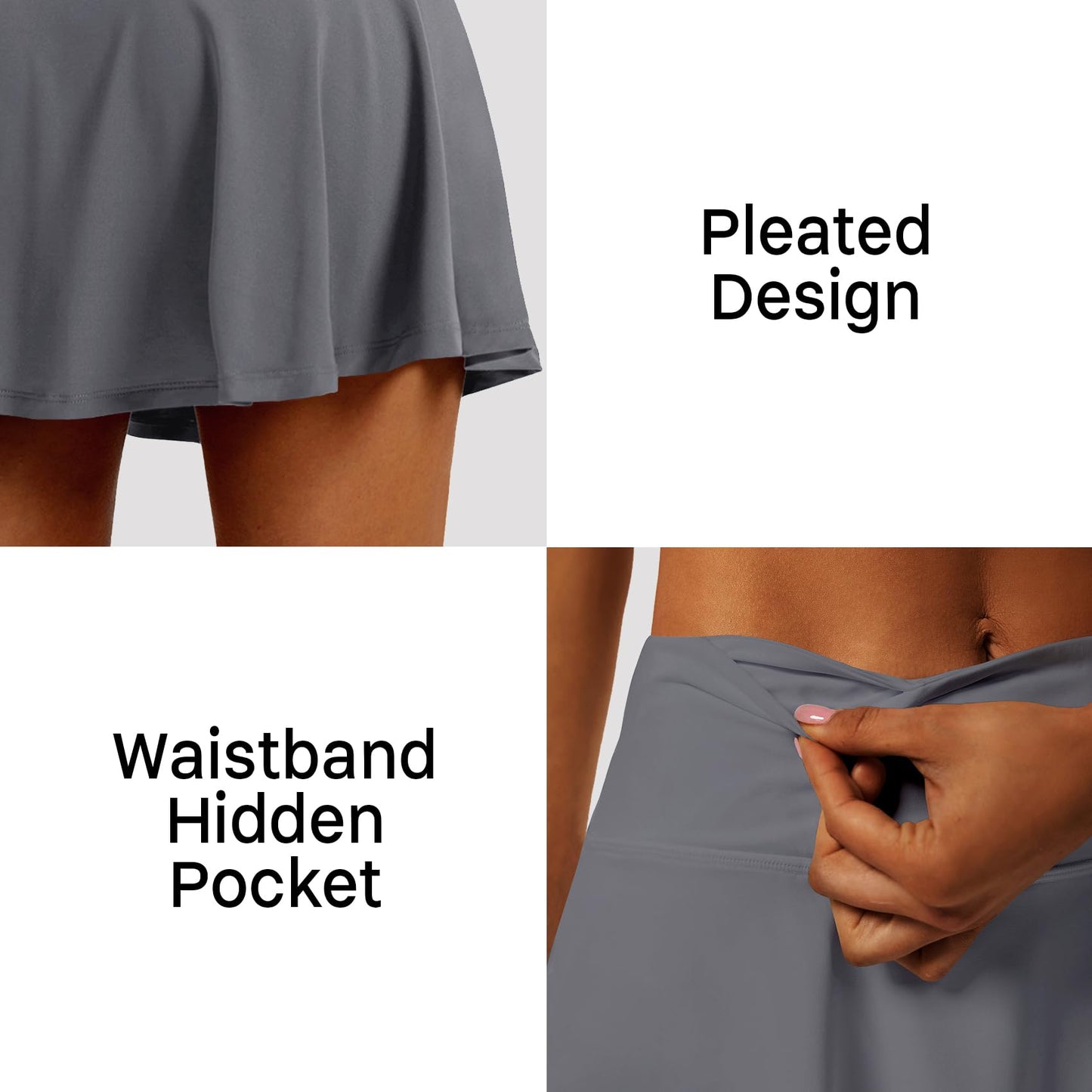 LXNMGO Women's High Waist Pleated Tennis Skirt with 4 Pockets Lightweight Athletic Golf Skorts Skirts for Running Workout