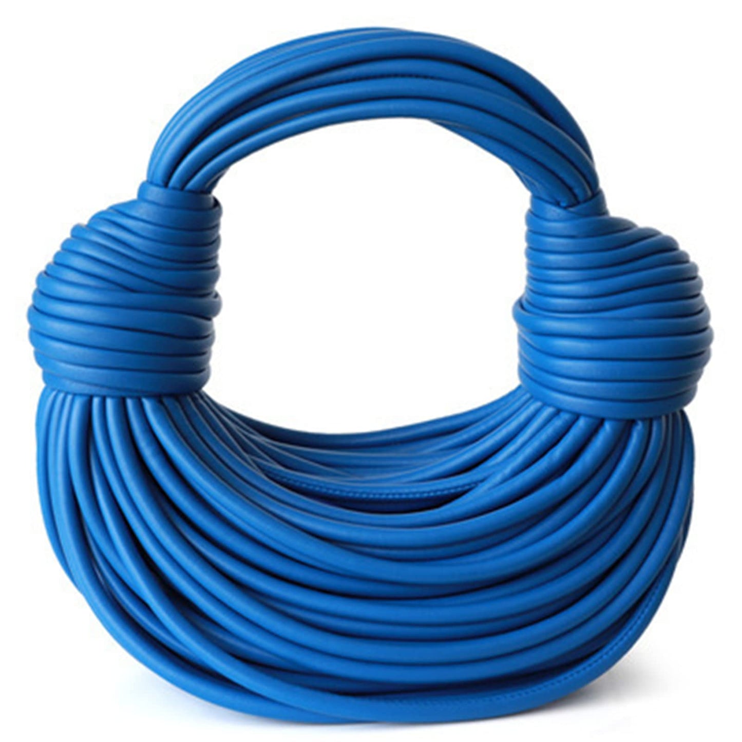 Woven Crossbody Bag for Women, Small Leather Clutch Purse Knotted Bread Handbag Top Handle Noodles Shoulder Bag.