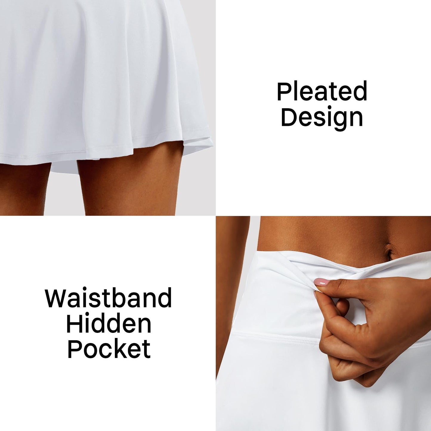 LXNMGO Women's High Waist Pleated Tennis Skirt with 4 Pockets Lightweight Athletic Golf Skorts Skirts for Running Workout