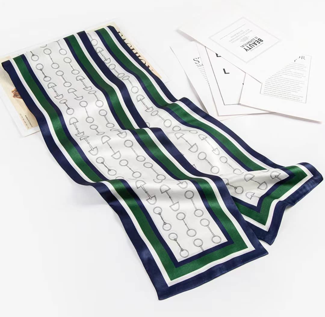 ANDANTINO 100% Silk Scarf for Women 59”*6.3” Long Shawls for Headscarf and Neck- Oblong Hair Wraps with Gift Packed