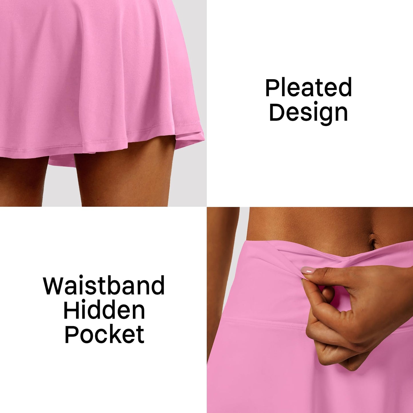 LXNMGO Women's High Waist Pleated Tennis Skirt with 4 Pockets Lightweight Athletic Golf Skorts Skirts for Running Workout