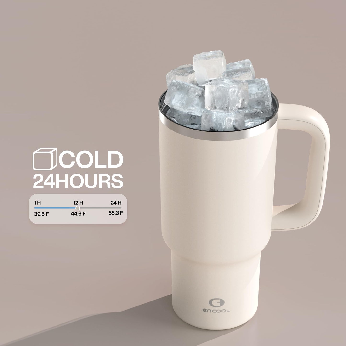 32 oz Tumbler with Handle and Straw: Stainless Steel Insulated Tumbler Keeps Cold for 24 Hours, Leakproof Travel Cup Fits in Cup Holder and BPA-Free, Aquamarine Blue