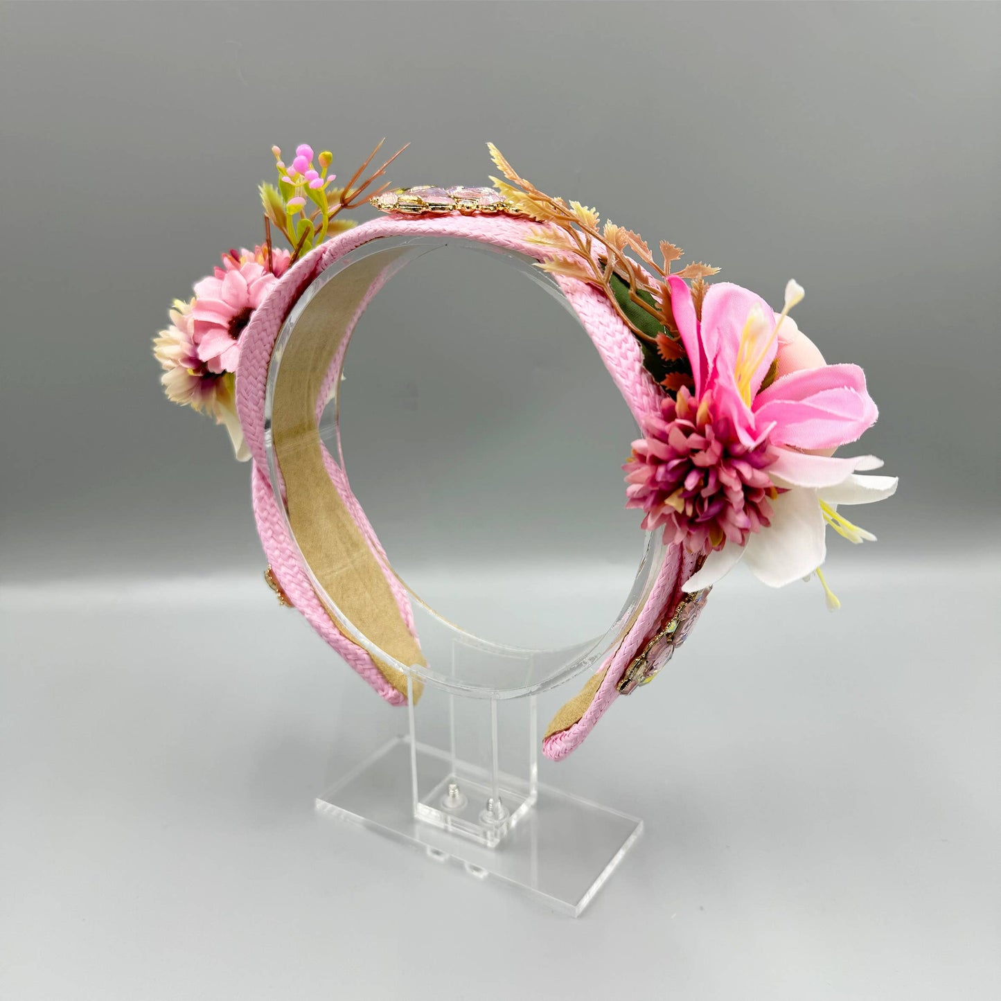 Ole - Floral Rhinestone Braided Headband