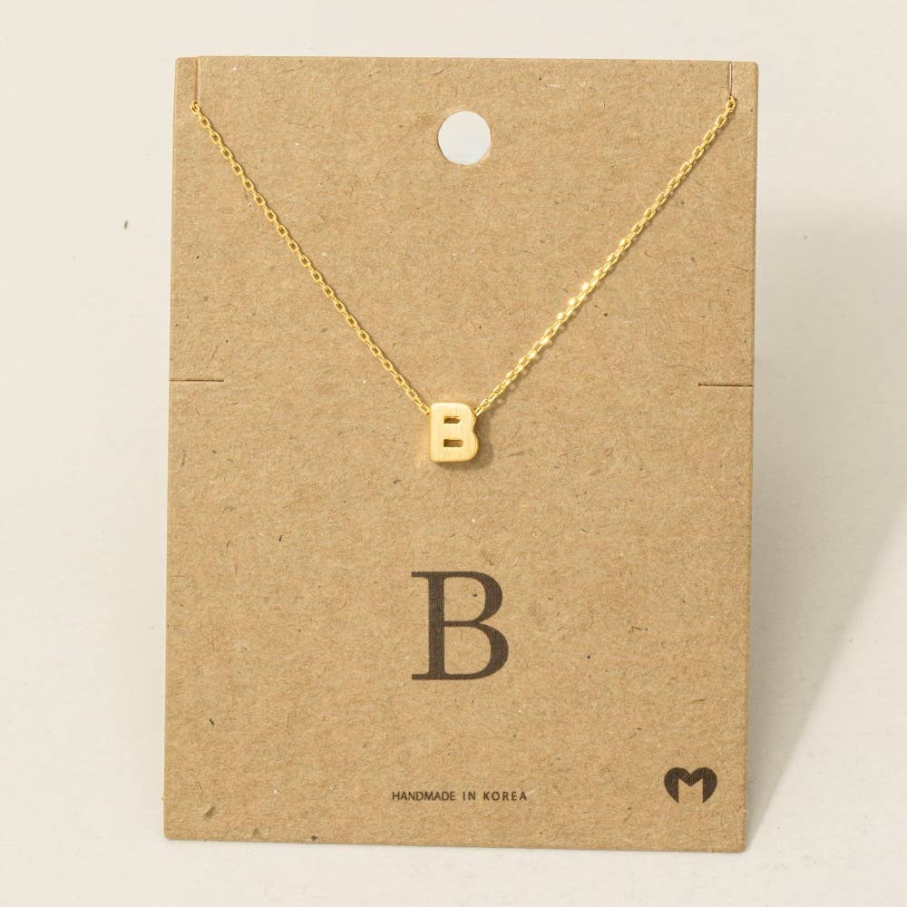 Fame Accessories - Initial Pendant Necklace: SG