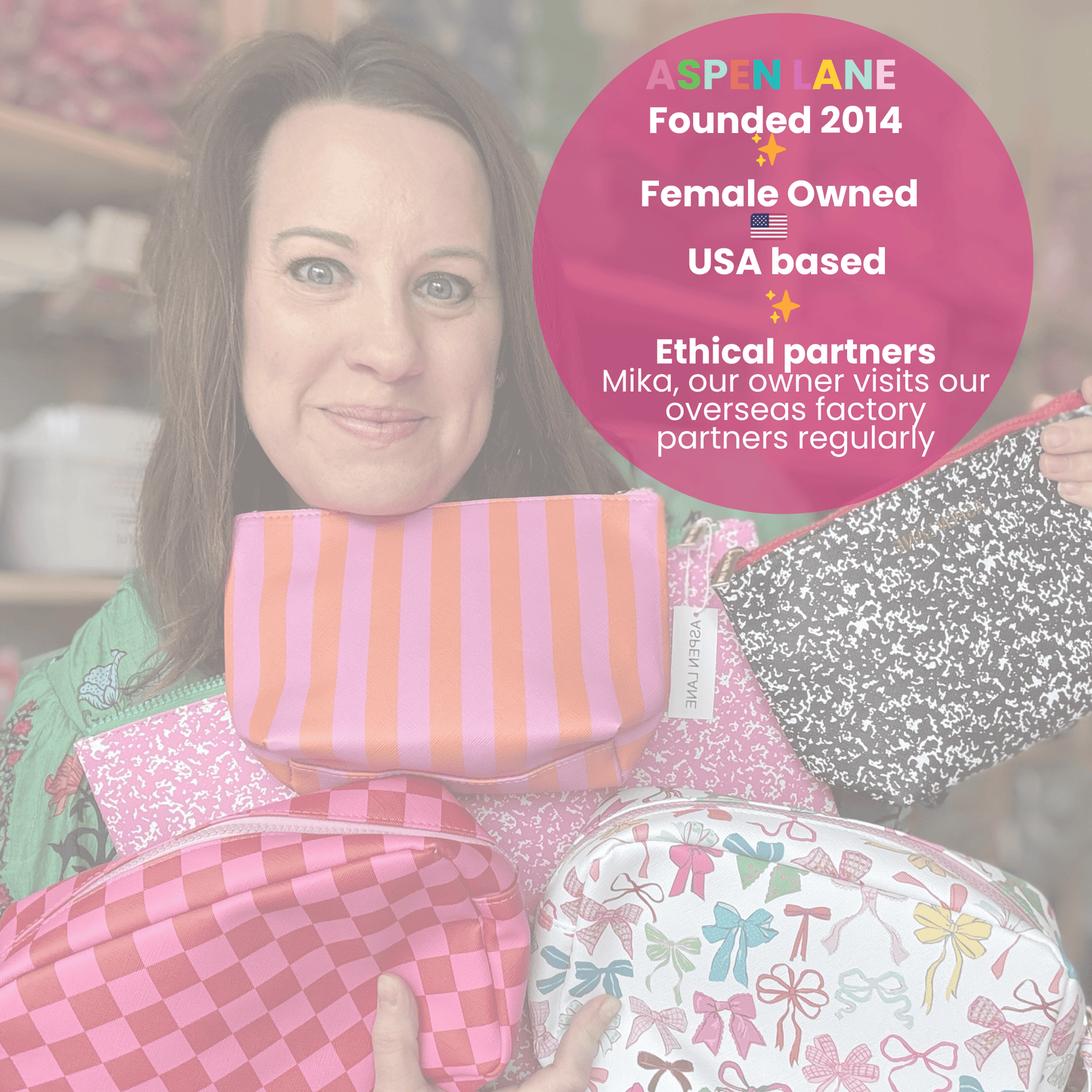 Aspen Lane - Best Teacher Ever Script Bag pouch teacher appreciation gift: Saffiano Leather