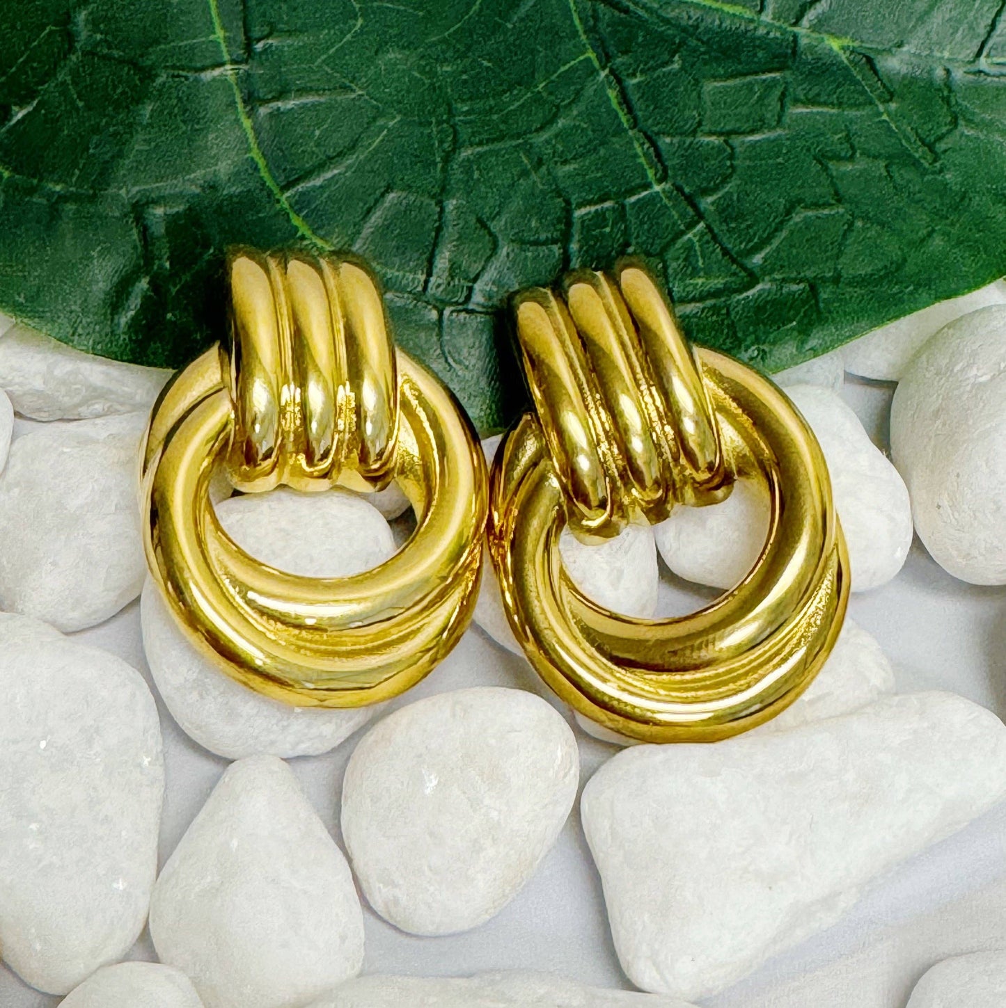 Ellison+Young - Golden Knocker Earrings
