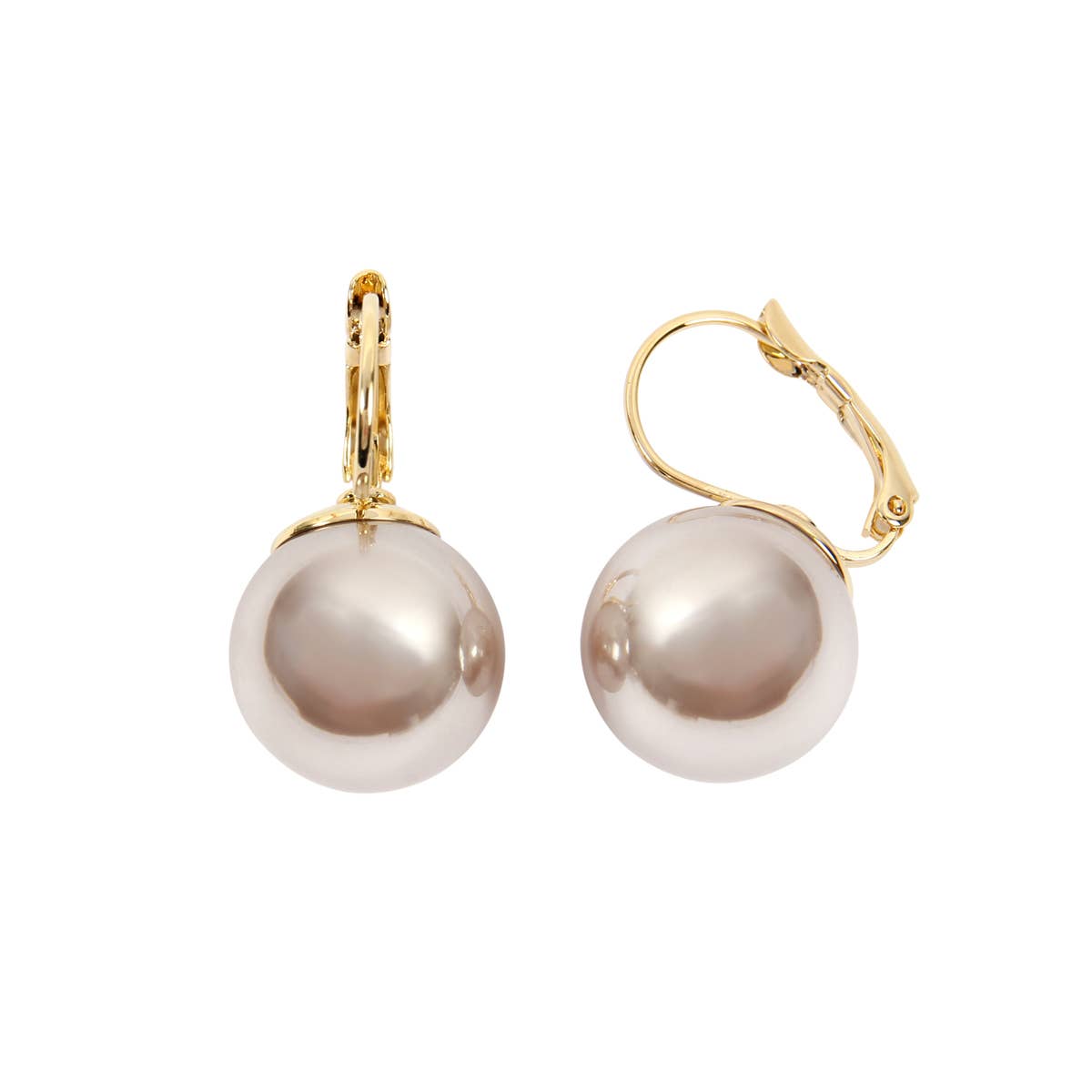 MYS Wholesale Inc - Hinged Pearl Earrings: Natural