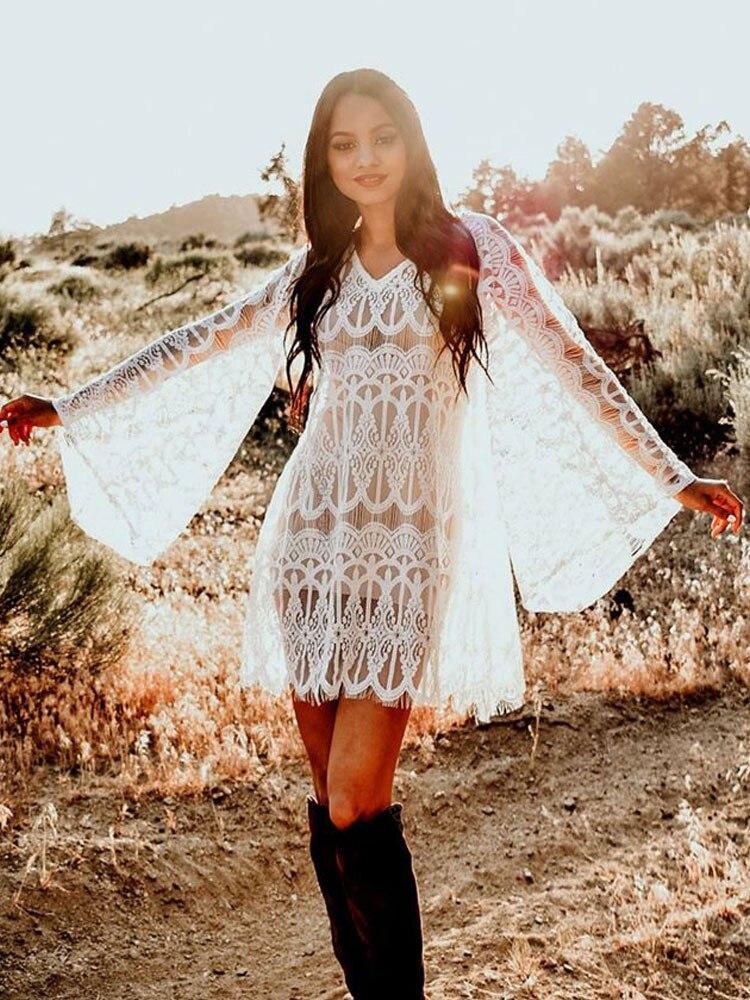 Women's Boho Style Lace Beach Cover Up