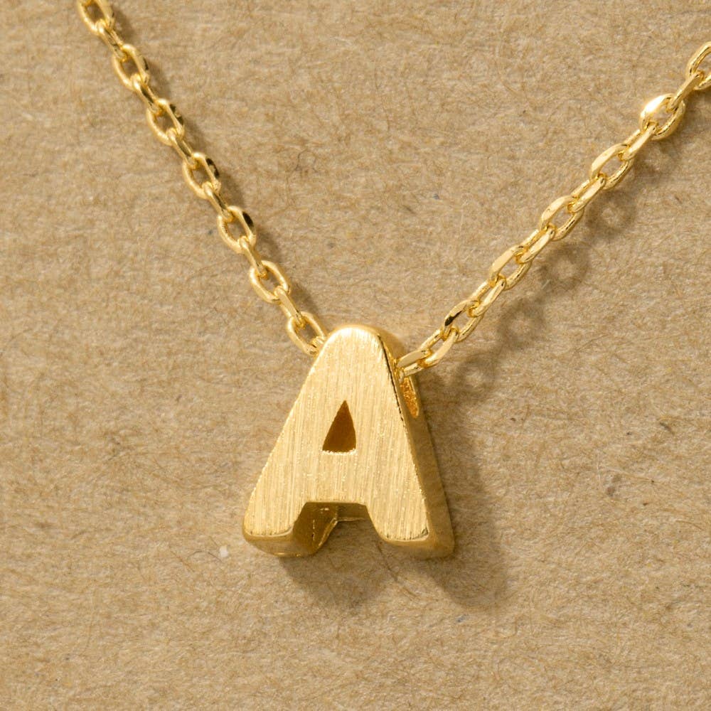 Fame Accessories - Initial Pendant Necklace: HG