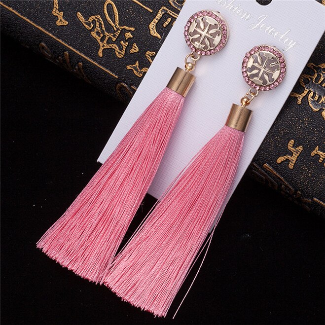 Bohemian Women's Crystal Tassel Earrings