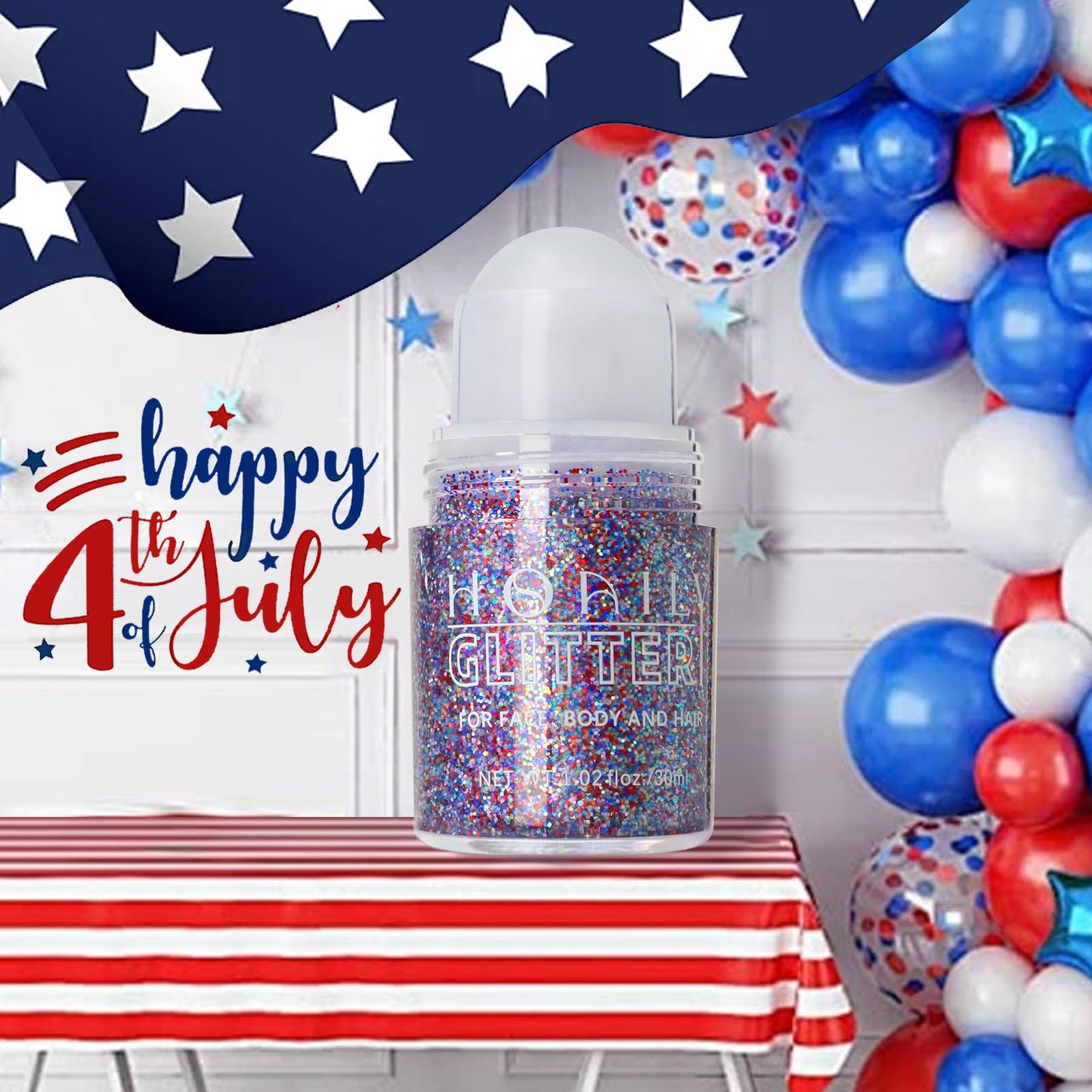 Roll-on Holographic Body Glitter Gel for Face Hair, Chameleon Color Changing Glitter Gel Under Light, Chunky Mermaid Sequins Festival Party Rave Accessories Shimmer Makeup (8# Sparkling Pink)