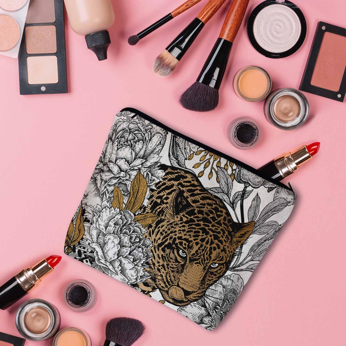 Lobster Cosmetic Travel Bag For Toiletries, Cartoon Lobster Ocean Sea Wave Makeup Bag Toiletry Bags For Women, Flax Cosmetic Bags Make Up Bag Purse Toiletries Bag Birthday Gift
