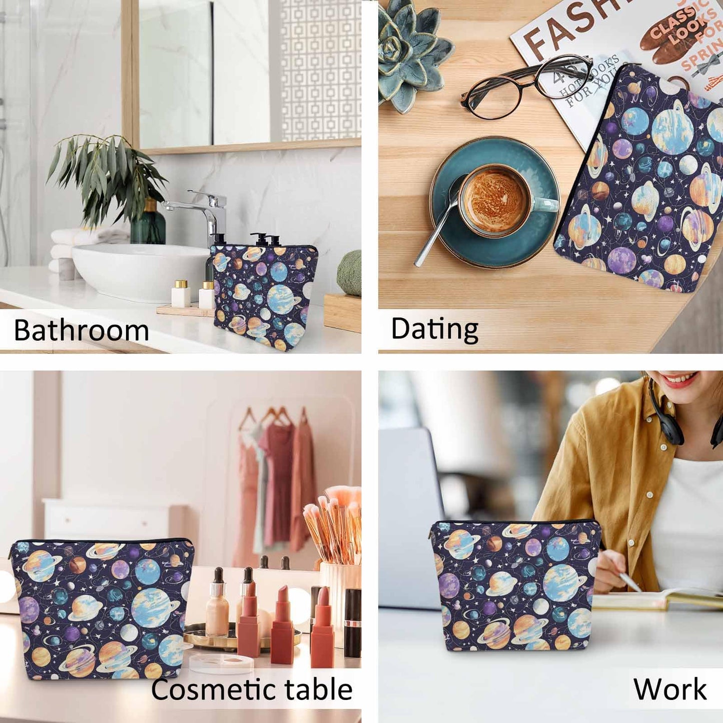 Lobster Cosmetic Travel Bag For Toiletries, Cartoon Lobster Ocean Sea Wave Makeup Bag Toiletry Bags For Women, Flax Cosmetic Bags Make Up Bag Purse Toiletries Bag Birthday Gift