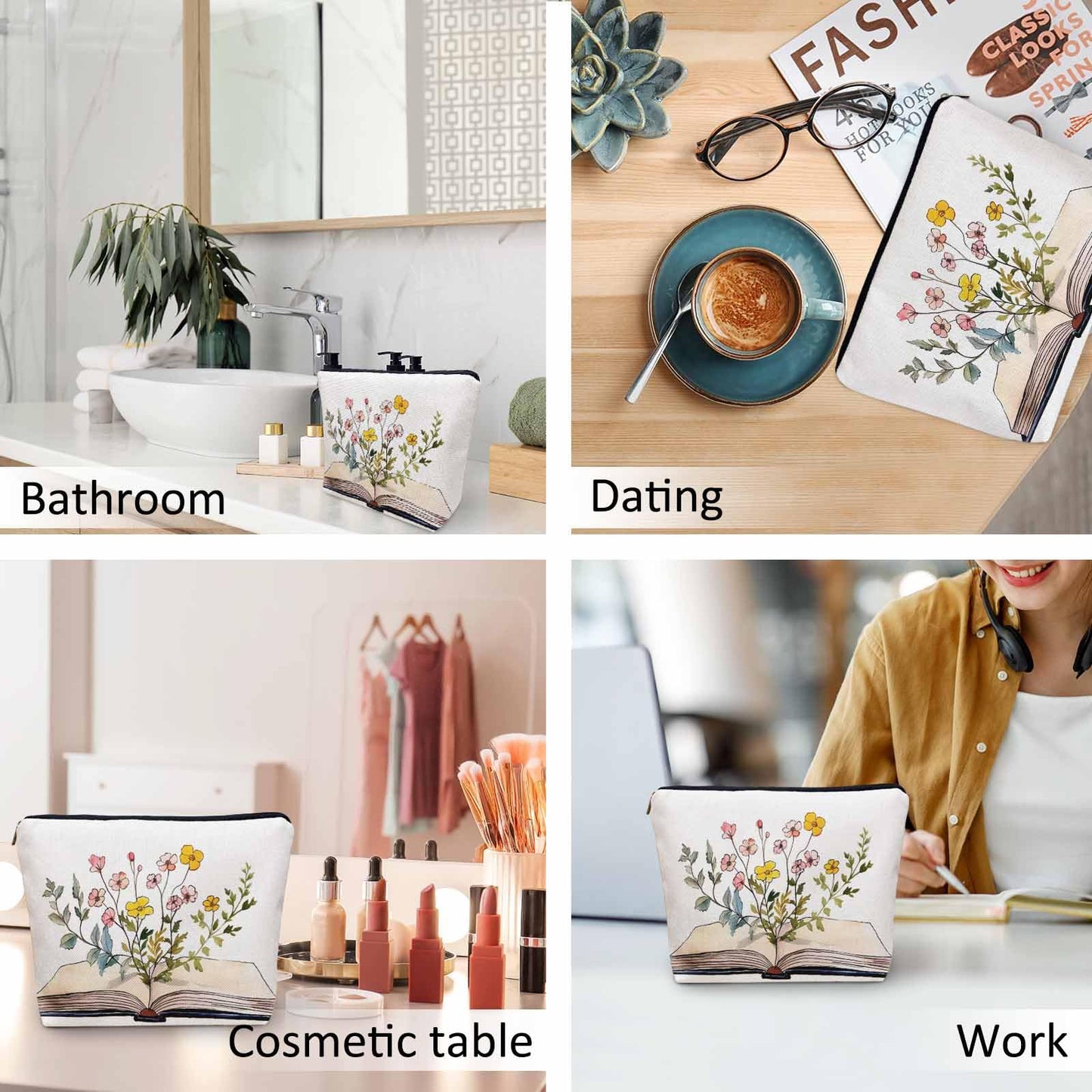 Lobster Cosmetic Travel Bag For Toiletries, Cartoon Lobster Ocean Sea Wave Makeup Bag Toiletry Bags For Women, Flax Cosmetic Bags Make Up Bag Purse Toiletries Bag Birthday Gift