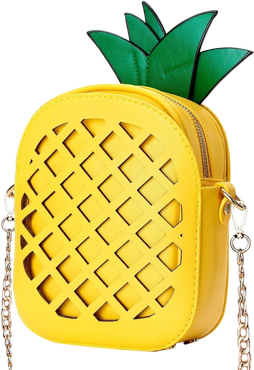 yuboo Women's Pineapple Purse, Summer Pineapple Bag Yellow Crossbody Shoulder Bag Novelty Purse for Hawaiian Tropical Accessories for Women