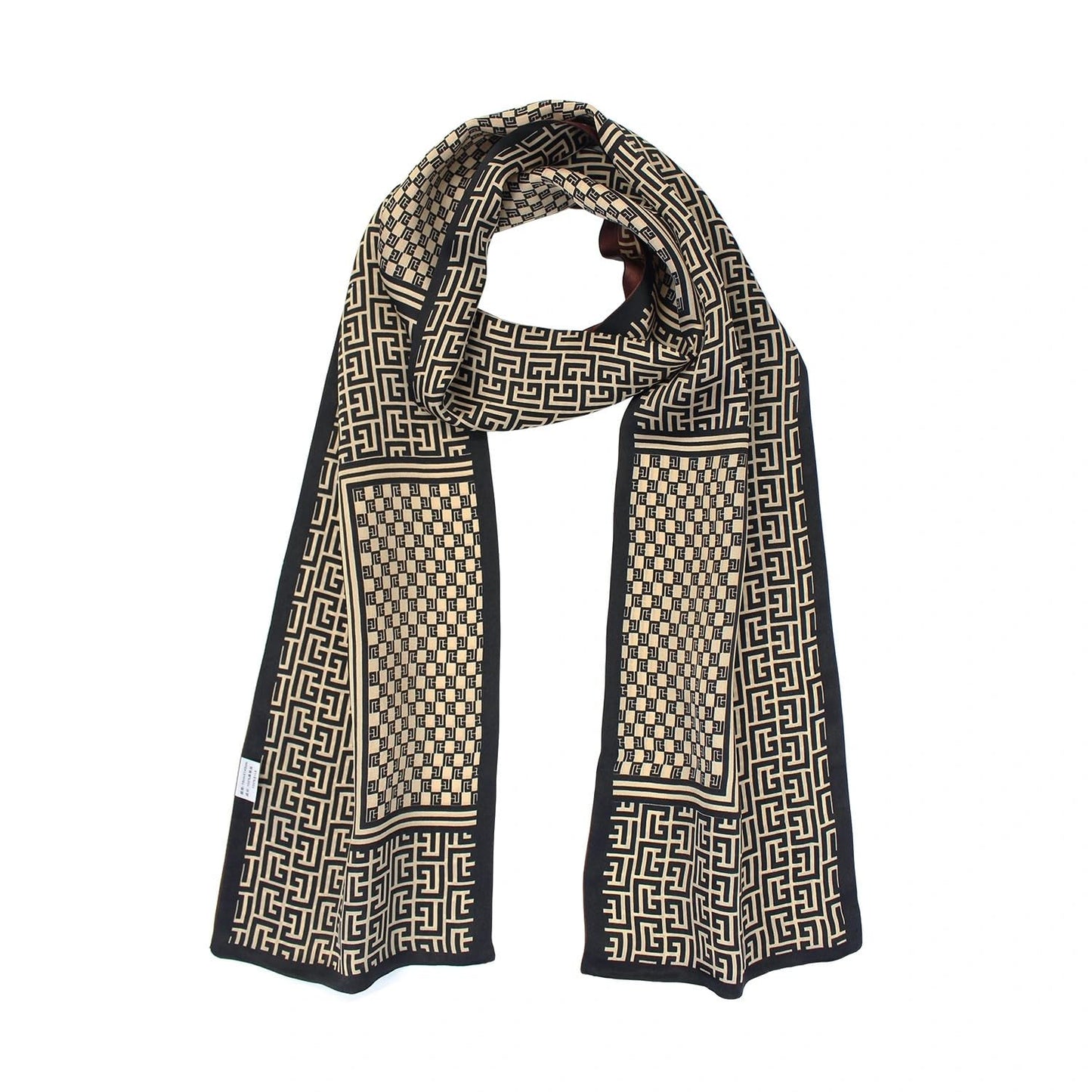 ANDANTINO 100% Silk Scarf for Women 59”*6.3” Long Shawls for Headscarf and Neck- Oblong Hair Wraps with Gift Packed