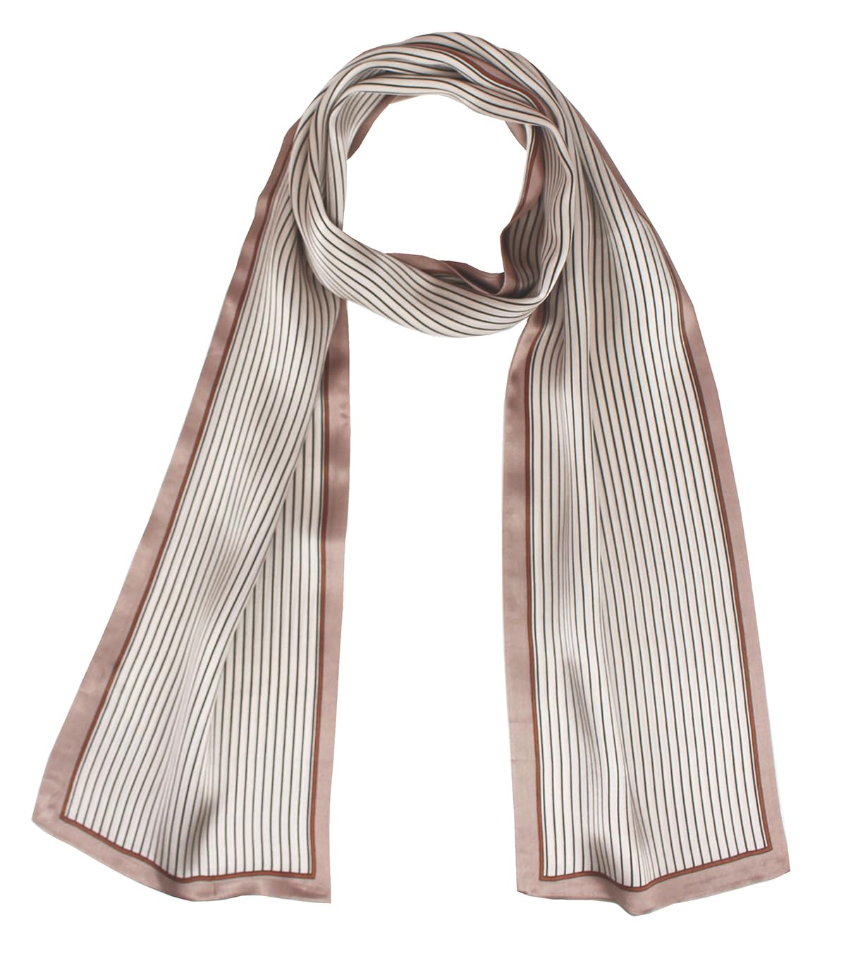 ANDANTINO 100% Silk Scarf for Women 59”*6.3” Long Shawls for Headscarf and Neck- Oblong Hair Wraps with Gift Packed