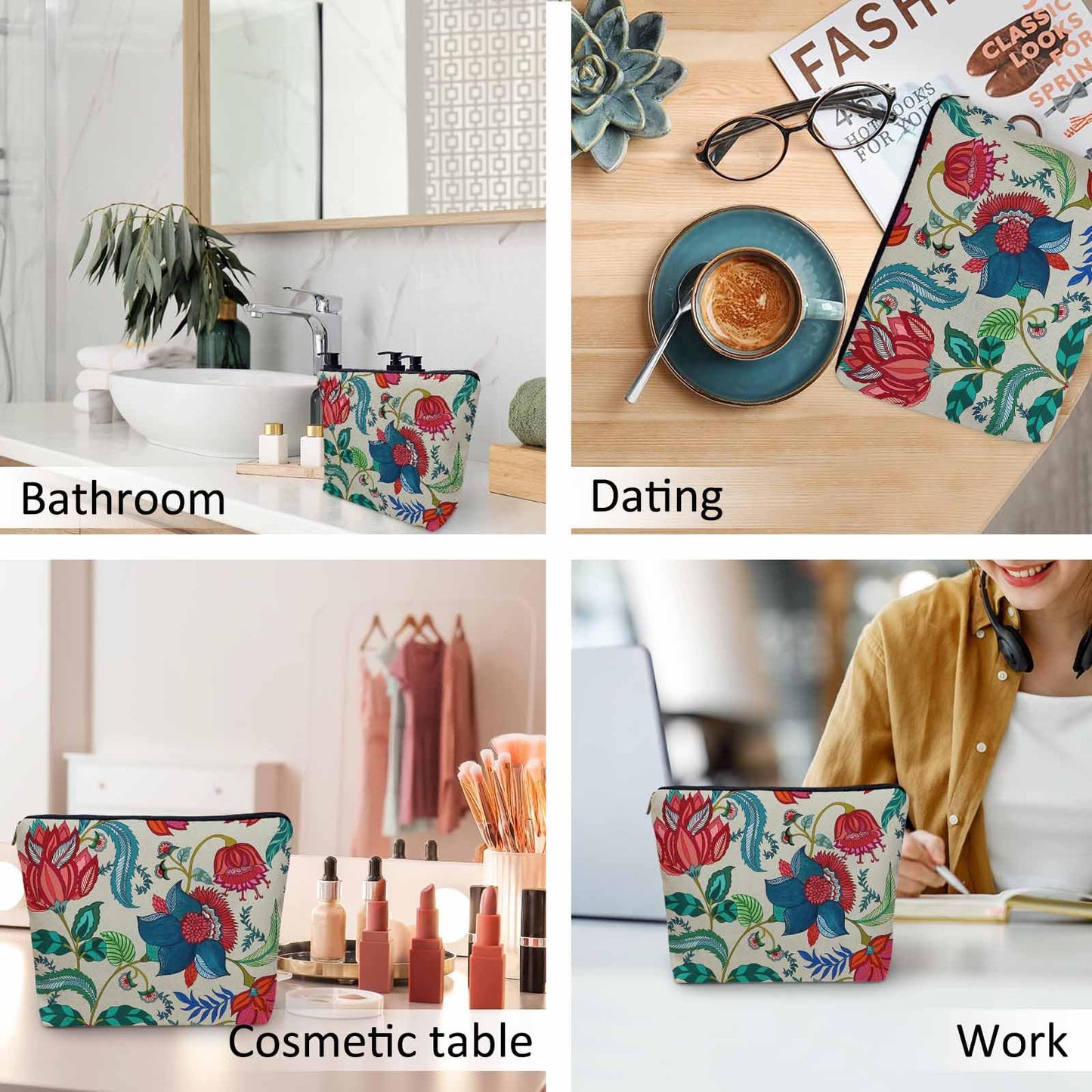 Lobster Cosmetic Travel Bag For Toiletries, Cartoon Lobster Ocean Sea Wave Makeup Bag Toiletry Bags For Women, Flax Cosmetic Bags Make Up Bag Purse Toiletries Bag Birthday Gift