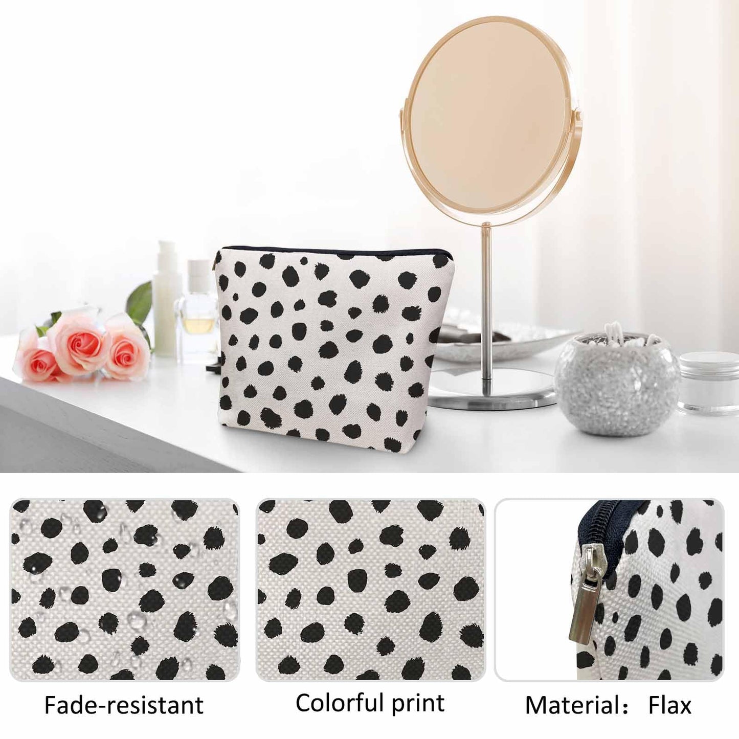 Lobster Cosmetic Travel Bag For Toiletries, Cartoon Lobster Ocean Sea Wave Makeup Bag Toiletry Bags For Women, Flax Cosmetic Bags Make Up Bag Purse Toiletries Bag Birthday Gift