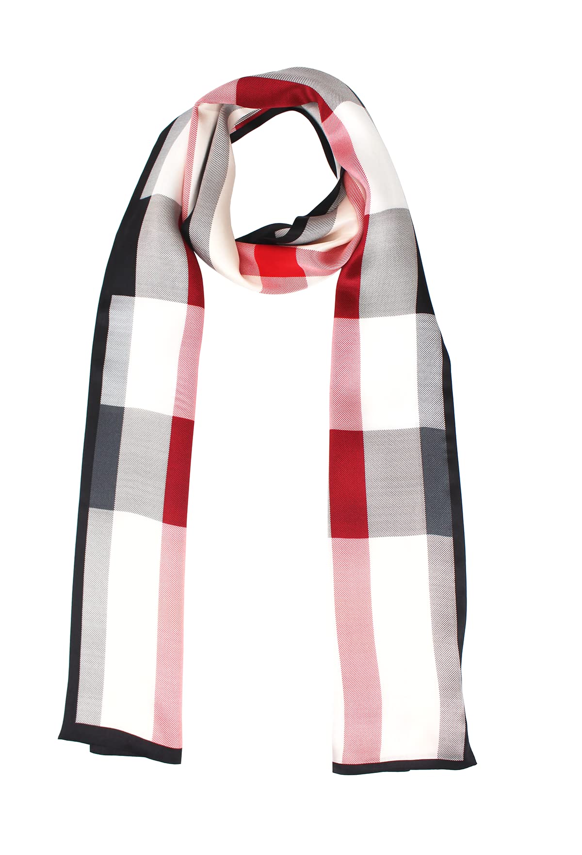 ANDANTINO 100% Silk Scarf for Women 59”*6.3” Long Shawls for Headscarf and Neck- Oblong Hair Wraps with Gift Packed