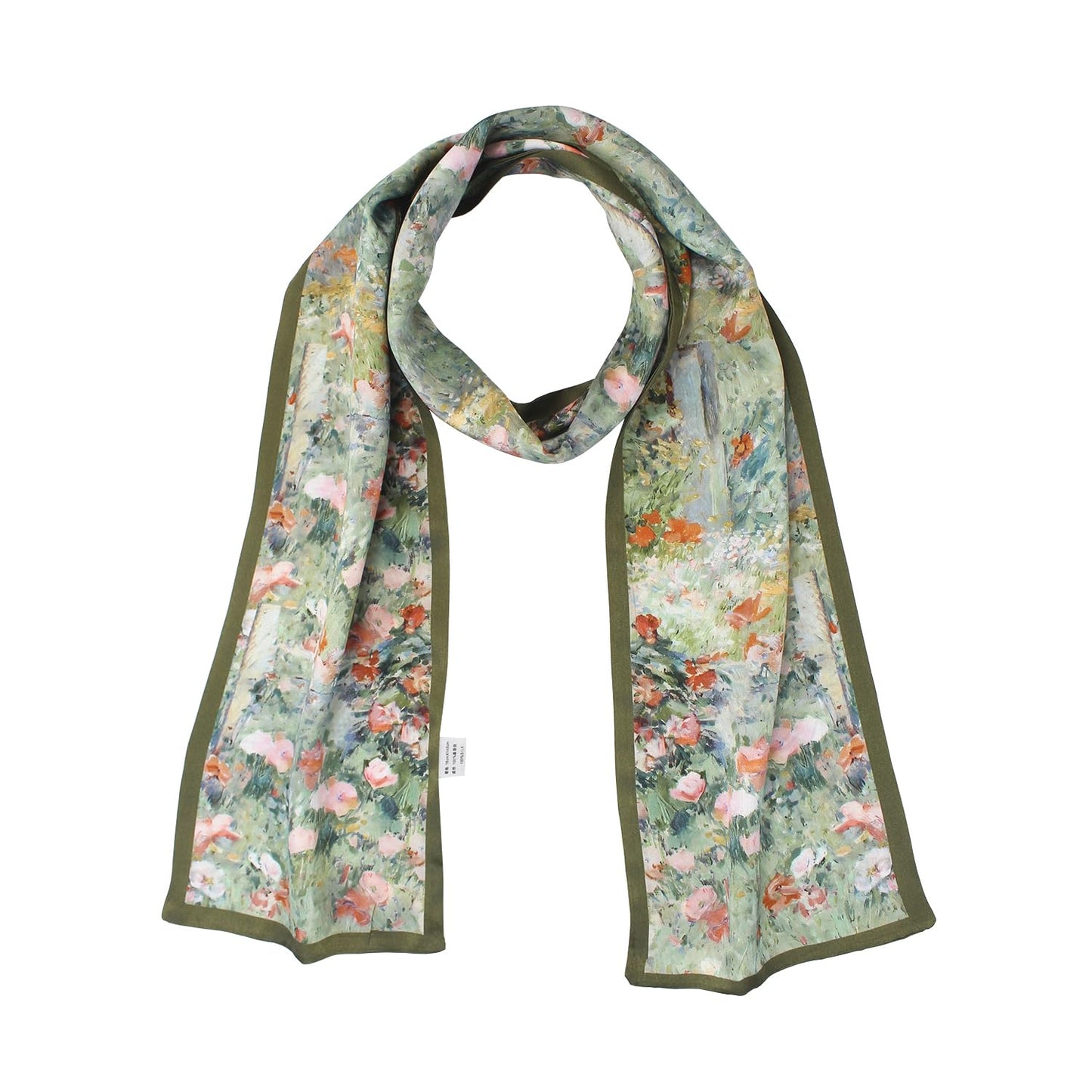 ANDANTINO 100% Silk Scarf for Women 59”*6.3” Long Shawls for Headscarf and Neck- Oblong Hair Wraps with Gift Packed