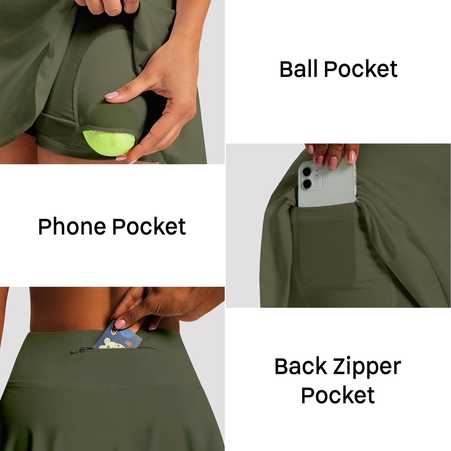 LXNMGO Women's High Waist Pleated Tennis Skirt with 4 Pockets Lightweight Athletic Golf Skorts Skirts for Running Workout