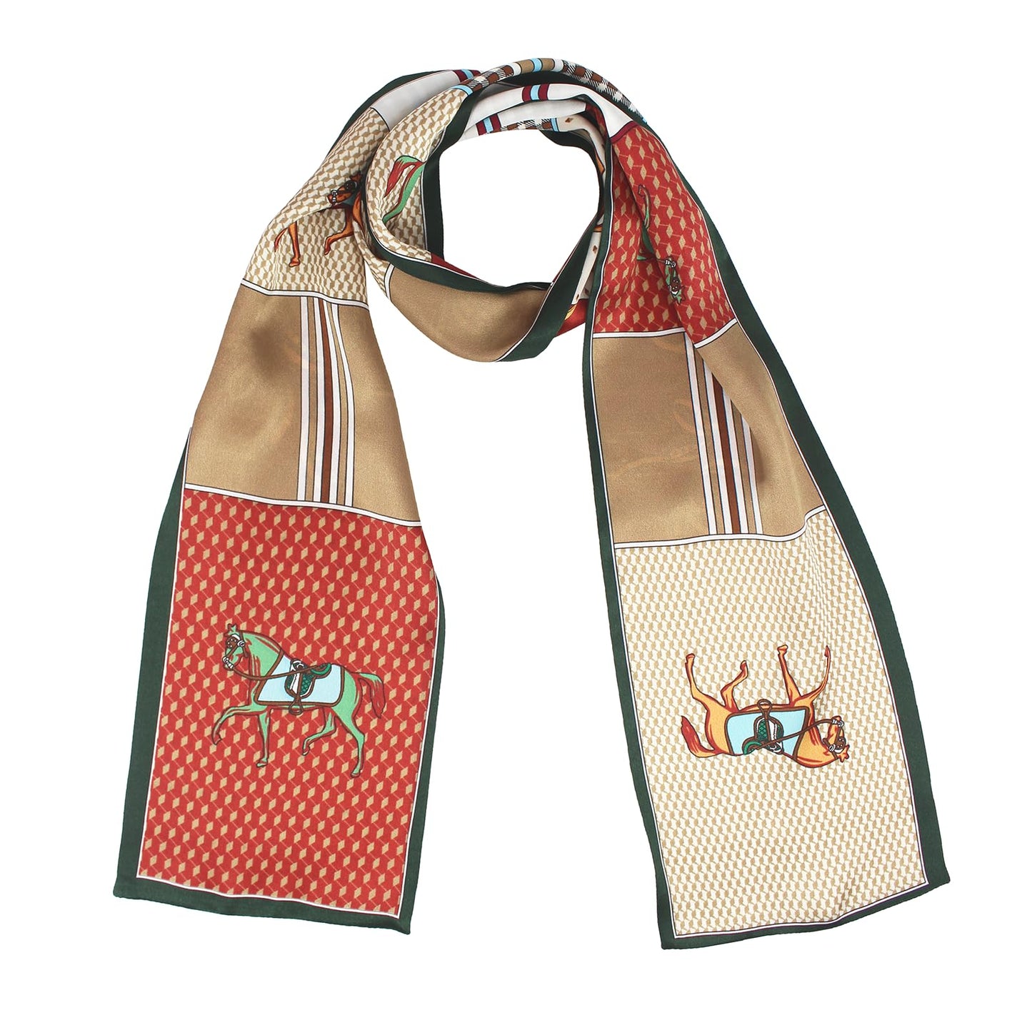 ANDANTINO 100% Silk Scarf for Women 59”*6.3” Long Shawls for Headscarf and Neck- Oblong Hair Wraps with Gift Packed