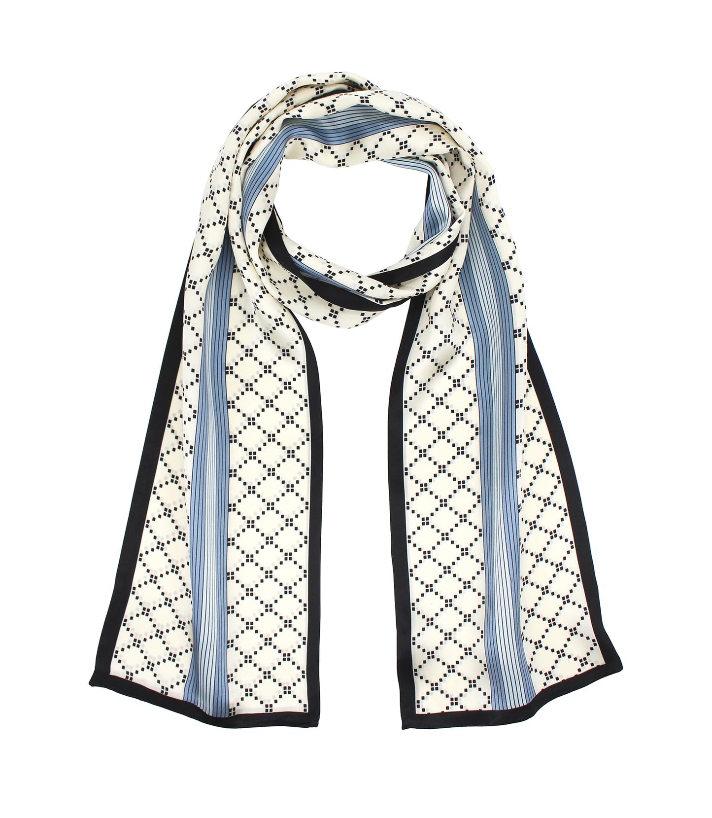 ANDANTINO 100% Silk Scarf for Women 59”*6.3” Long Shawls for Headscarf and Neck- Oblong Hair Wraps with Gift Packed