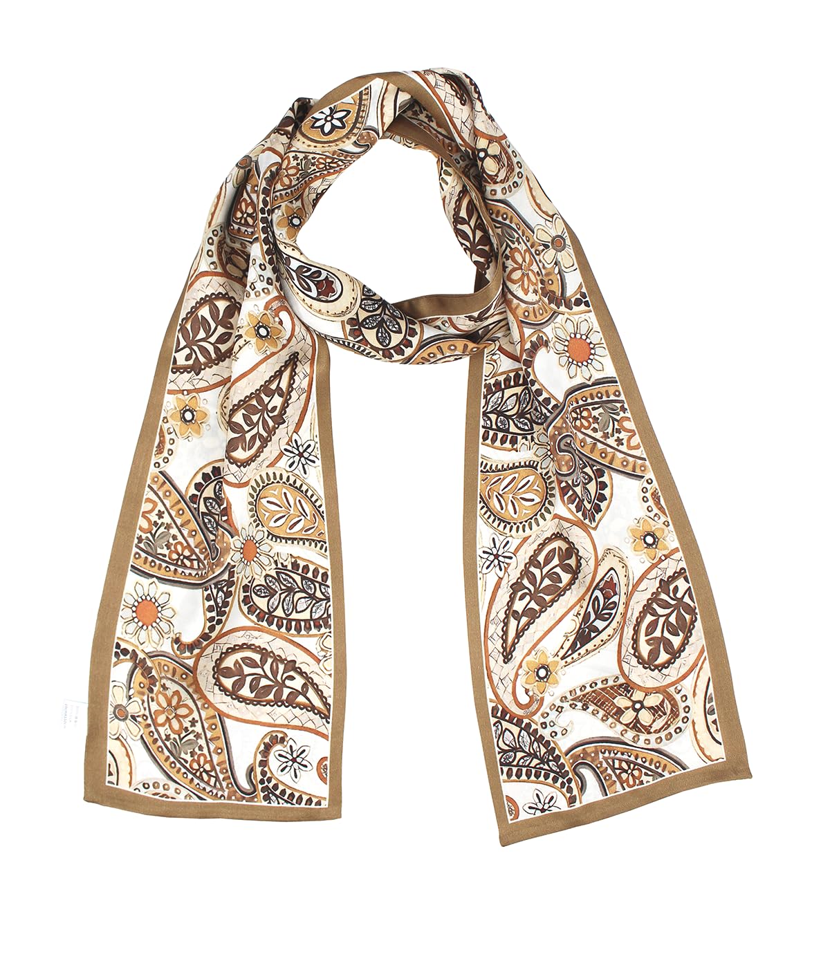 ANDANTINO 100% Silk Scarf for Women 59”*6.3” Long Shawls for Headscarf and Neck- Oblong Hair Wraps with Gift Packed