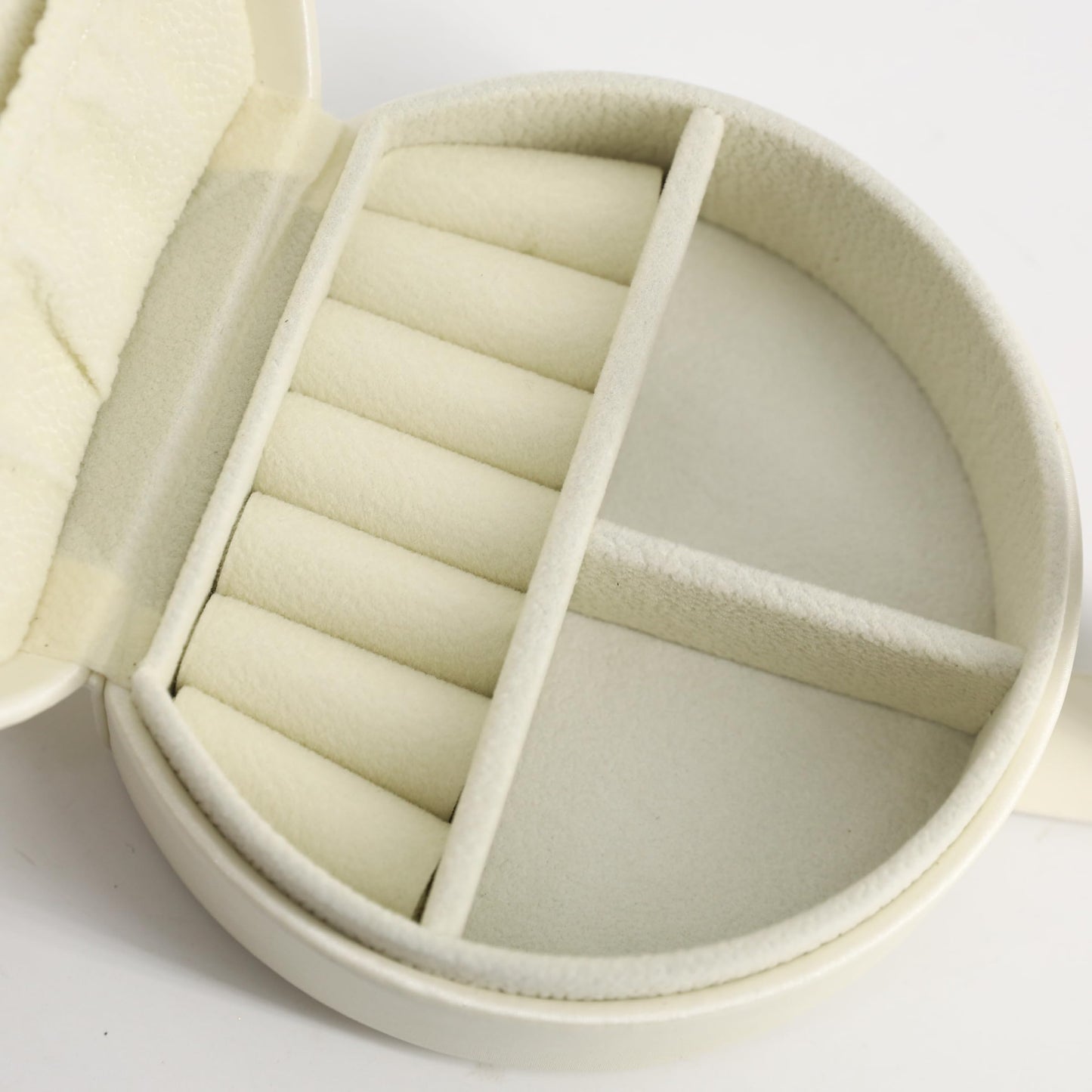 COLLECTIVE HOME - Travel Jewelry Case, Elegant Half-Moon Design with Gold Monogram, Detachable Handle, Personalized Accessory Organizer, Gift for Fashion-Forward Women and Teens (s)