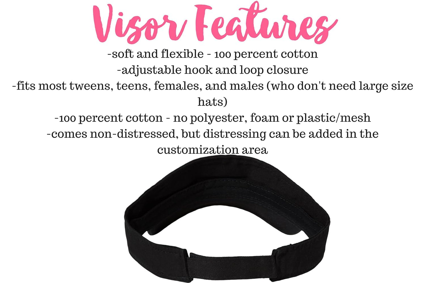 Women's Custom Monogrammed Hibiscus Flower Initials Visor, Embroidered Handmade Adjustable, Distressed or Non-Distressed, Beach Cruise Maui Florida Hawaii, Gift for Her Wife Friend Sister Mom