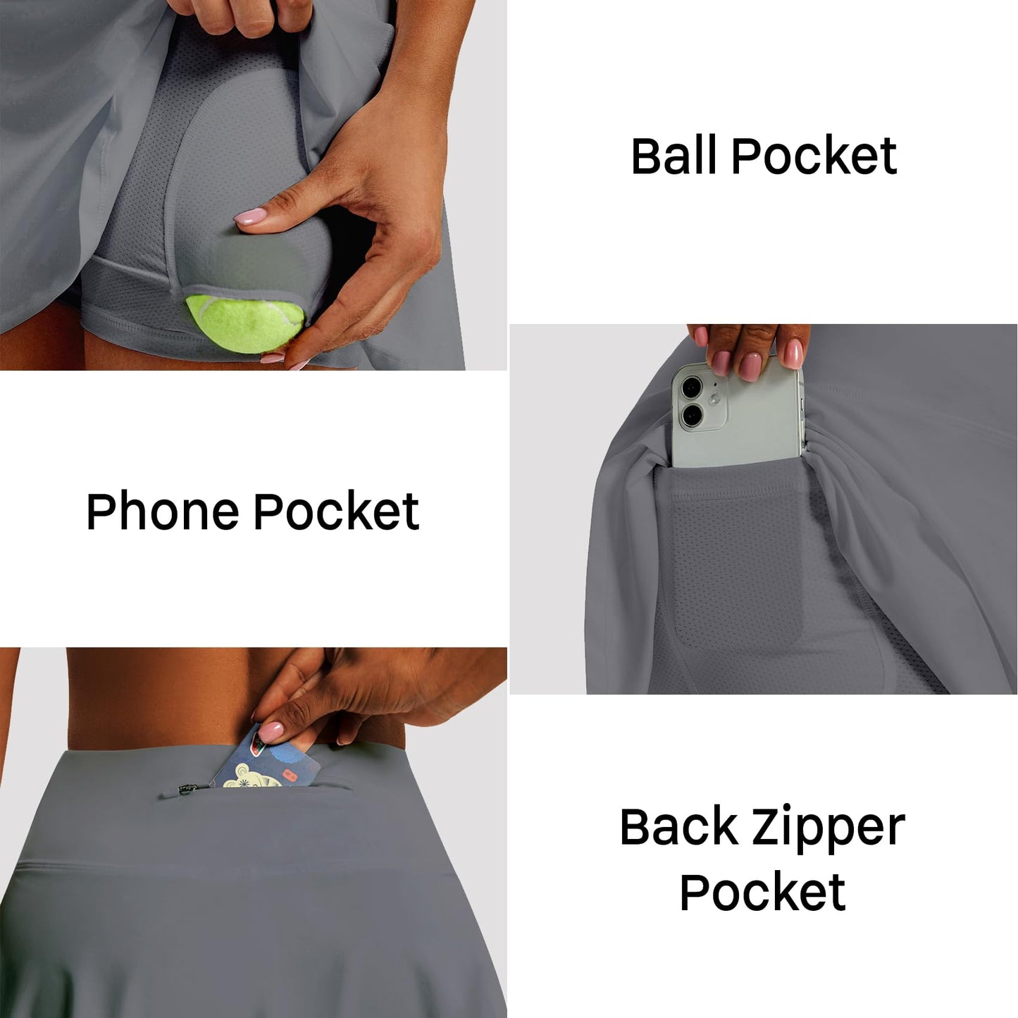 LXNMGO Women's High Waist Pleated Tennis Skirt with 4 Pockets Lightweight Athletic Golf Skorts Skirts for Running Workout