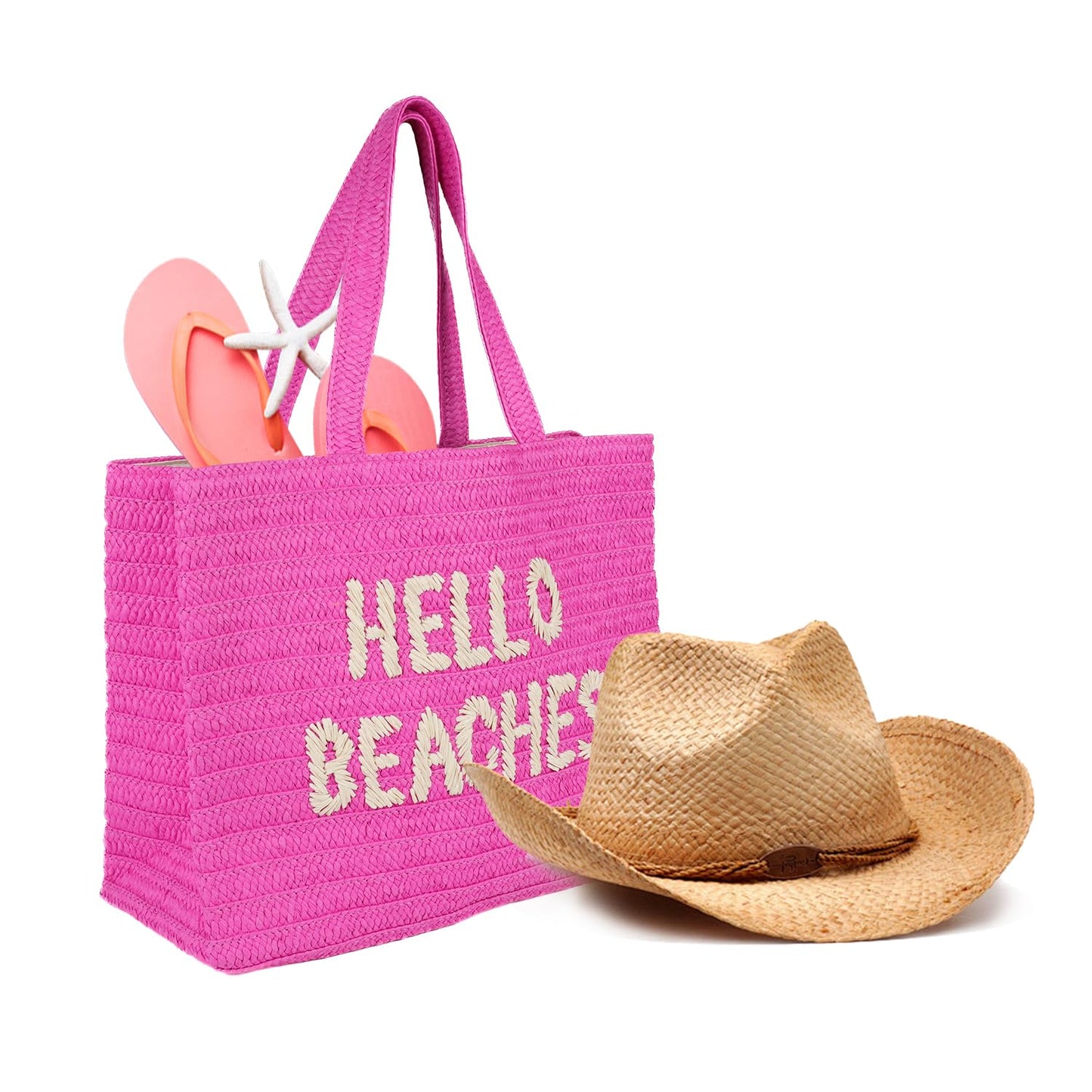 A Packable Beach Bag | The Straw Beach Tote Bag of 2025 | Beach Bags for Women Vacation | Large Beach Bag