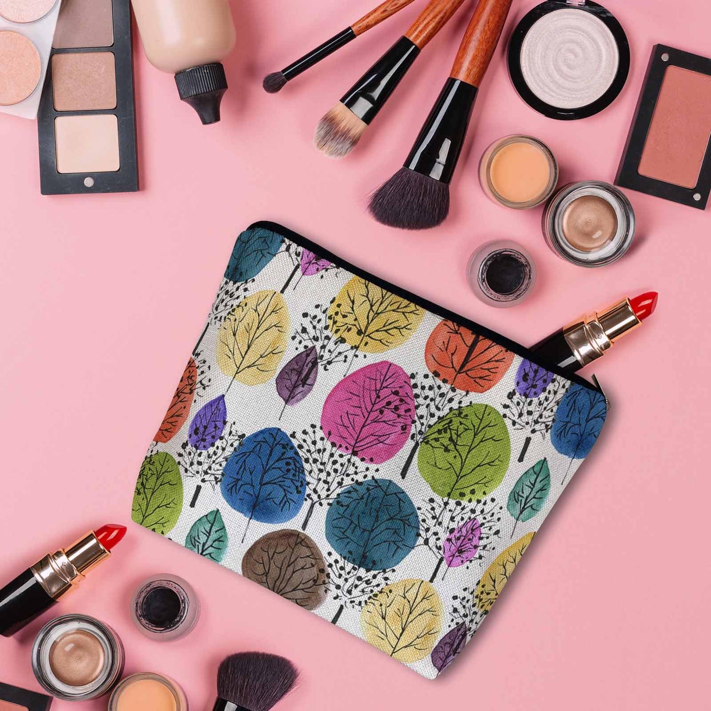 Lobster Cosmetic Travel Bag For Toiletries, Cartoon Lobster Ocean Sea Wave Makeup Bag Toiletry Bags For Women, Flax Cosmetic Bags Make Up Bag Purse Toiletries Bag Birthday Gift