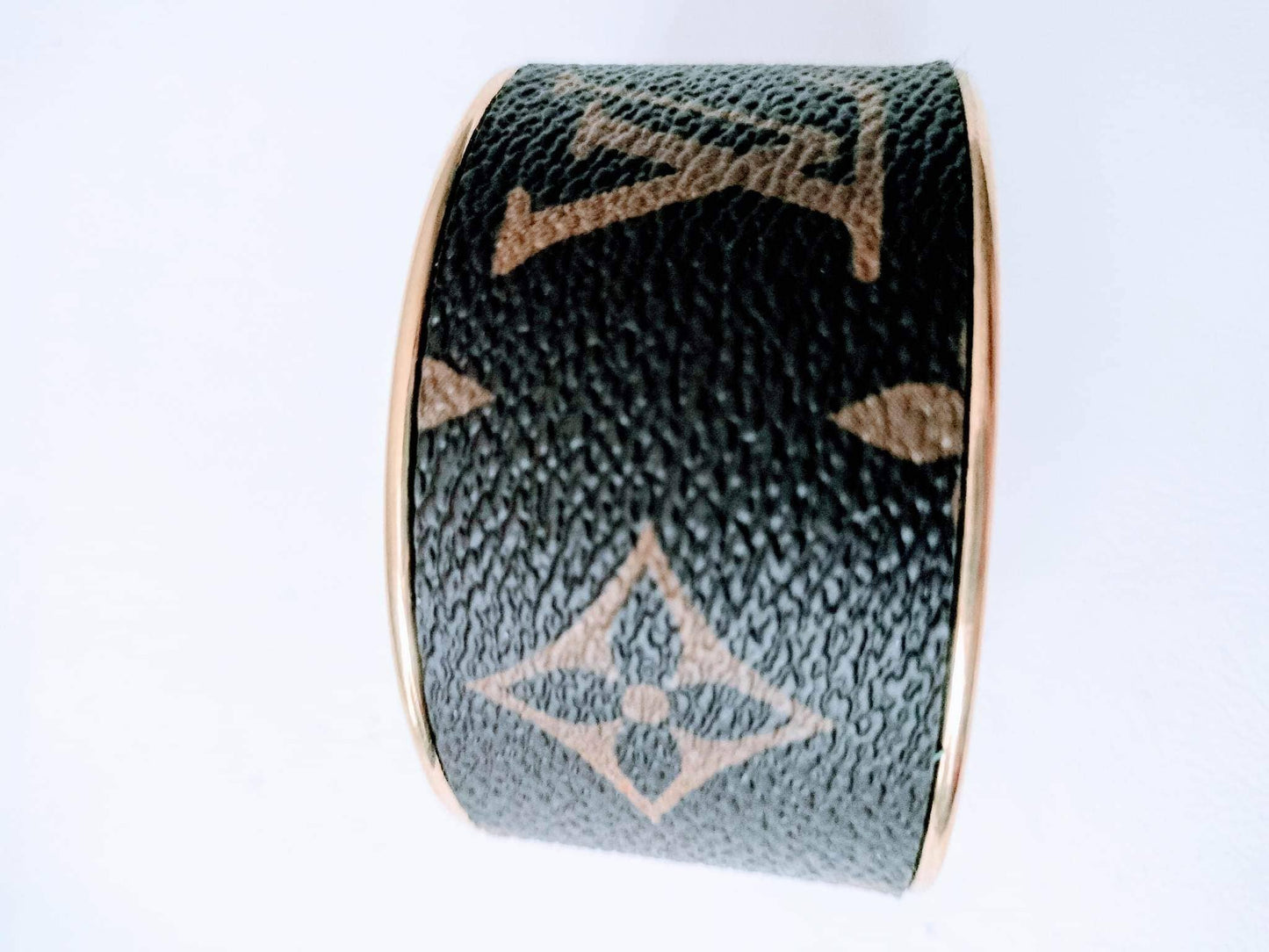 Contagious Couture - Classic Monogram & Gold - Up-Cycled Bangle Cuff
