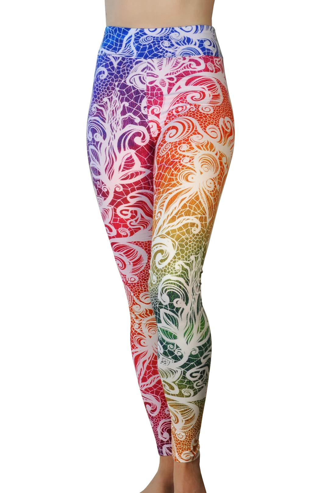 Comfy Yoga Pants - Workout Capris - High Waist Workout Leggings for Women - Lightweight Printed Yoga Legging - Size S/M 4-10