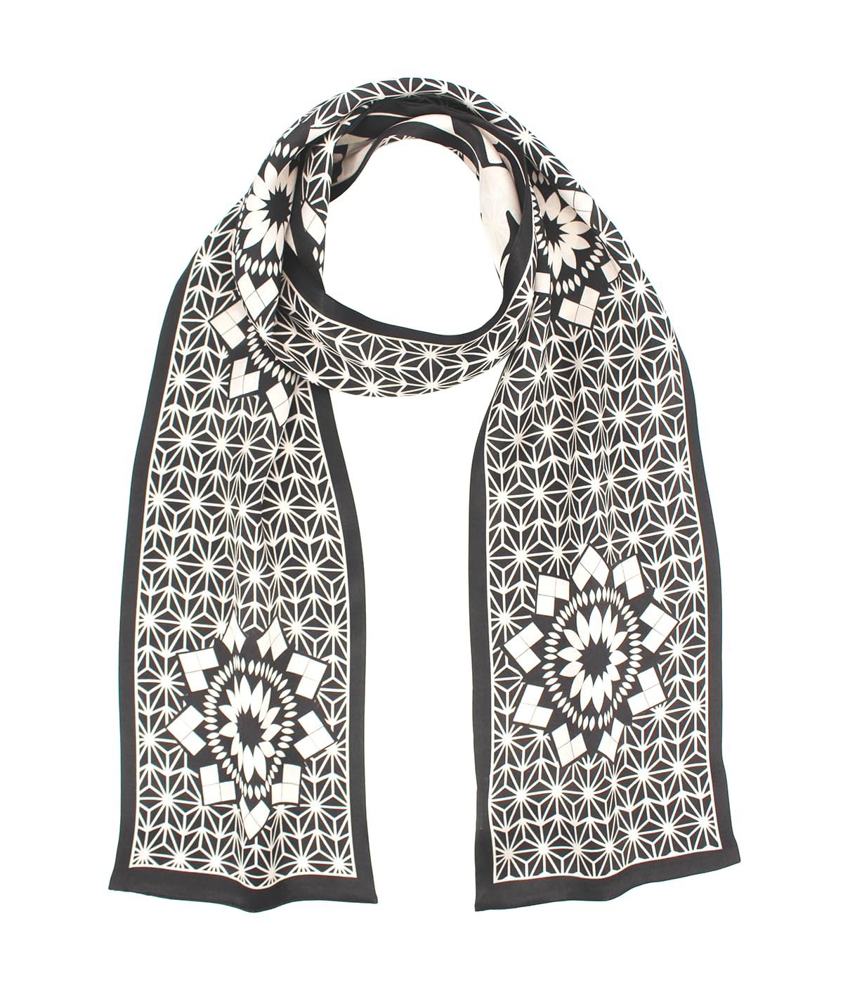 ANDANTINO 100% Silk Scarf for Women 59”*6.3” Long Shawls for Headscarf and Neck- Oblong Hair Wraps with Gift Packed