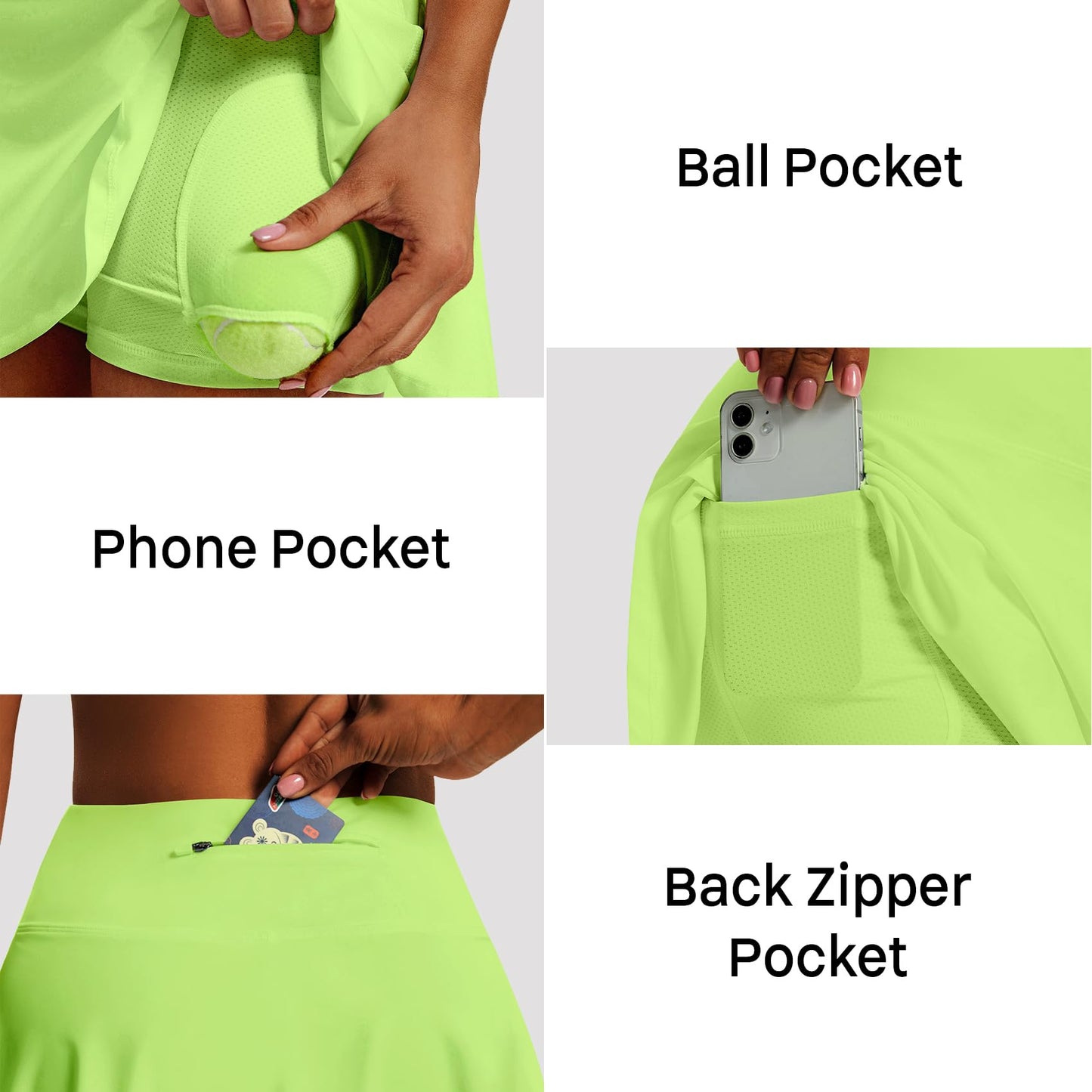 LXNMGO Women's High Waist Pleated Tennis Skirt with 4 Pockets Lightweight Athletic Golf Skorts Skirts for Running Workout