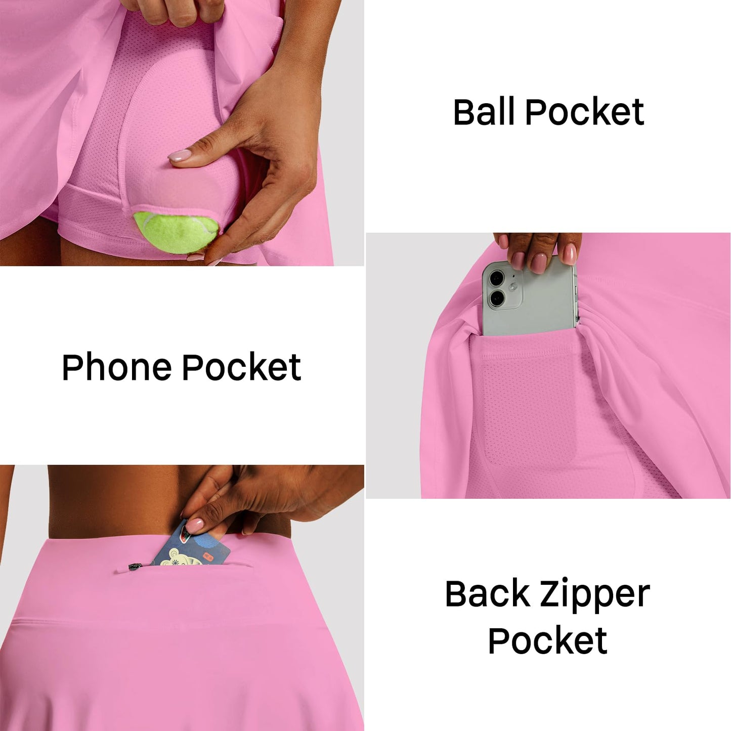 LXNMGO Women's High Waist Pleated Tennis Skirt with 4 Pockets Lightweight Athletic Golf Skorts Skirts for Running Workout