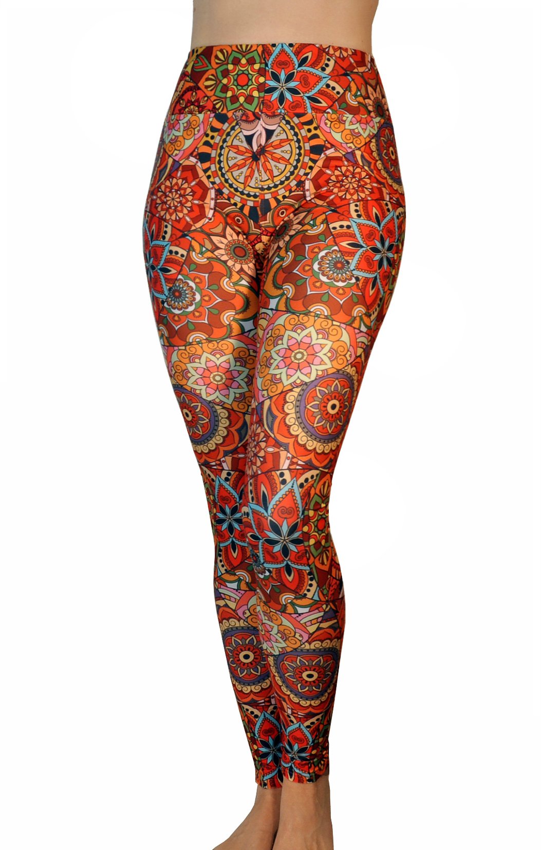 Comfy Yoga Pants - High Waisted Yoga Leggings with Bohemian Print - Extra Soft - Dry Fit