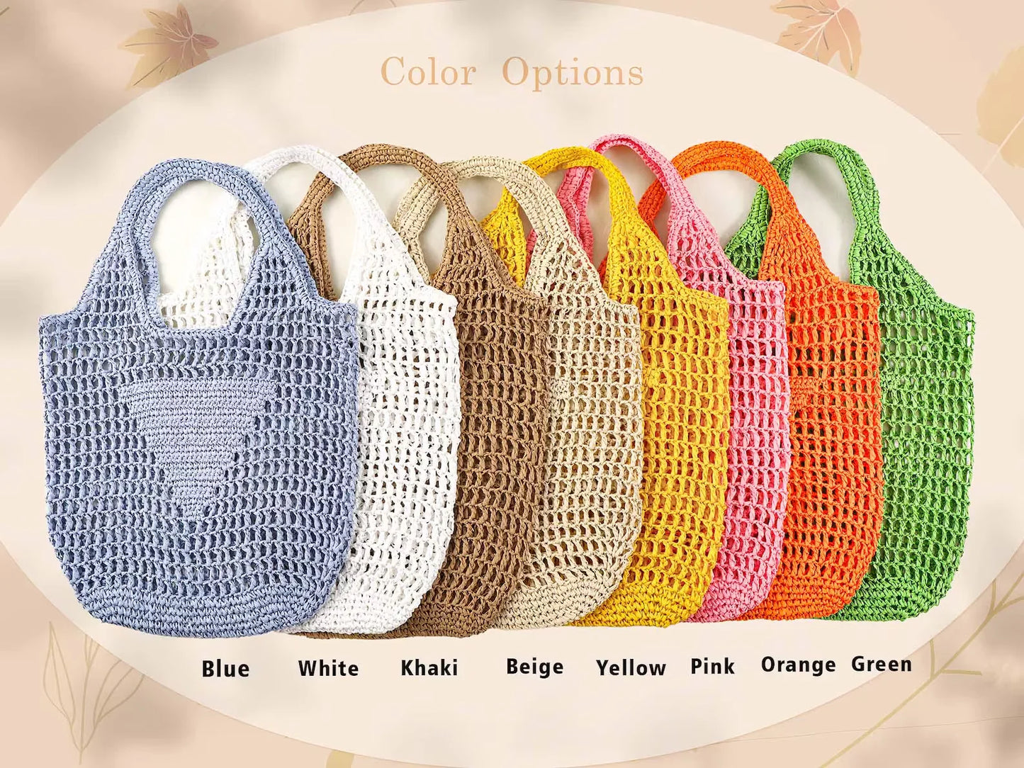 Personalized Beach Tote Bags Custom Bridesmaid Raffia Bag With Name,Monogram Initials Handle Straw Bag Bridesmaid Wedding Gifts
