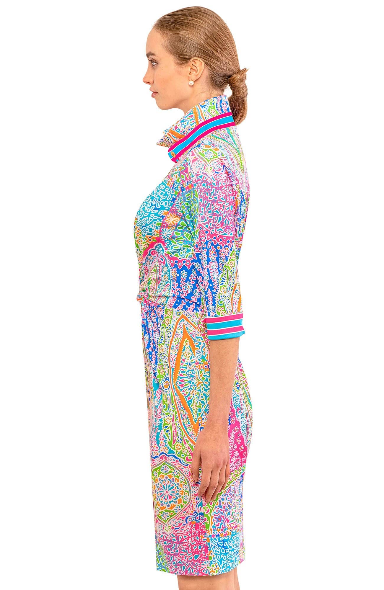 Gretchen Scott LLC - Twist & Shout Dress - Grand Bazaar: Brights / M