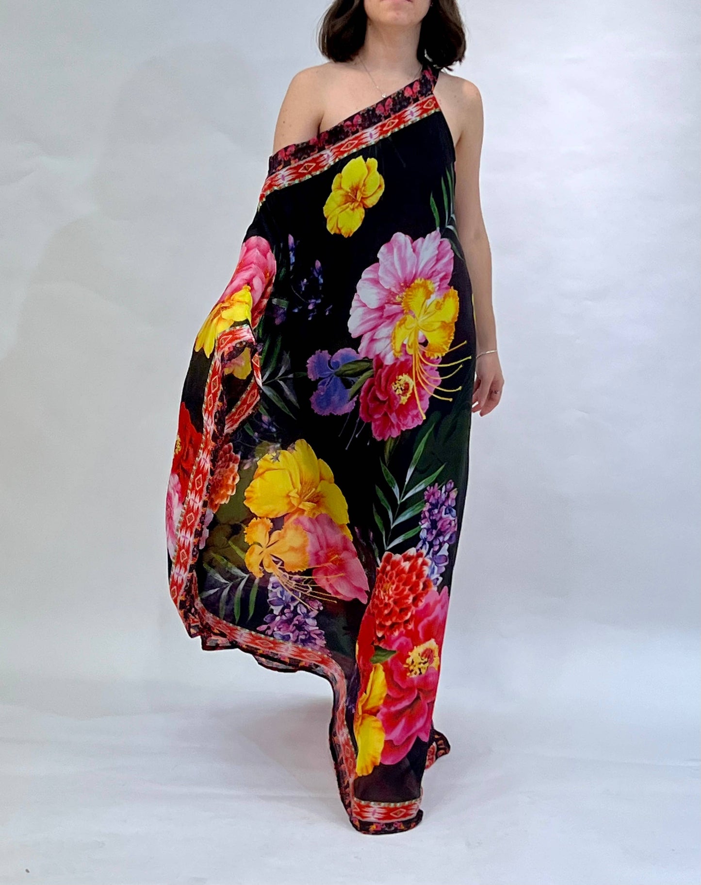 Ranee's - 716 black one shoulder dress