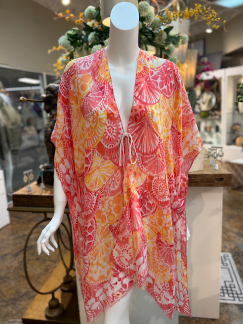 Pretty Persuasions - CP25008 Kimono Ruana Beach Coverup w/String: 03 Blue