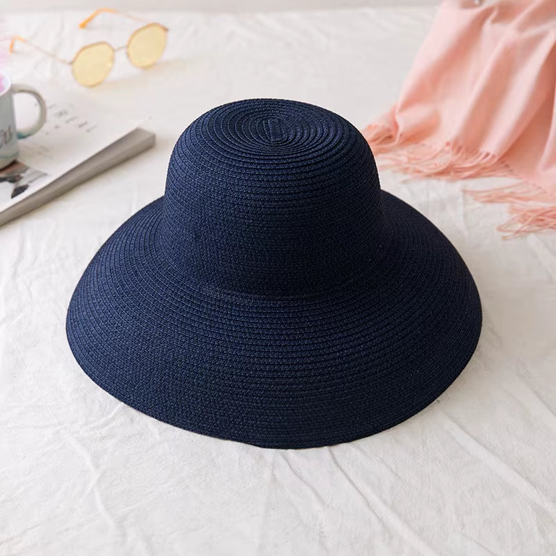 Sun Hat Women'S Cap Hats for Women Men Summer Straw Hat Sun Protection Hats Wide Brim Vintage Protection Fashion Straw Visor