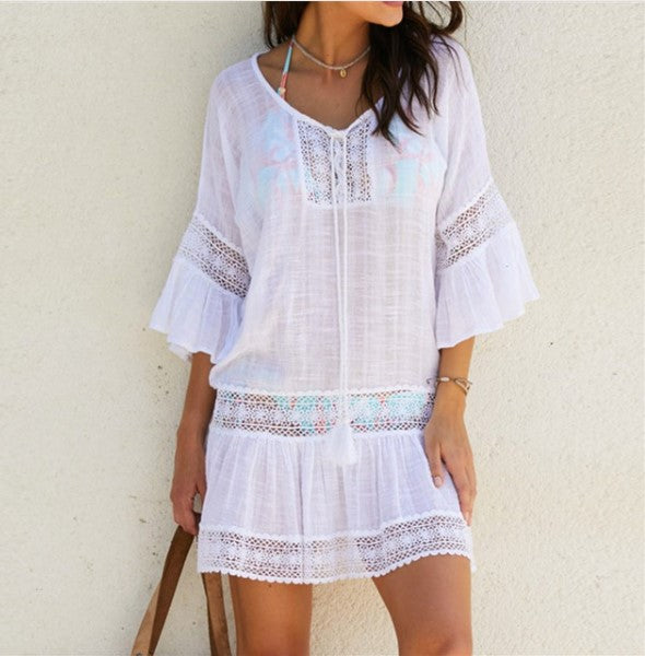 Women's Boho Style Lace Beach Cover Up