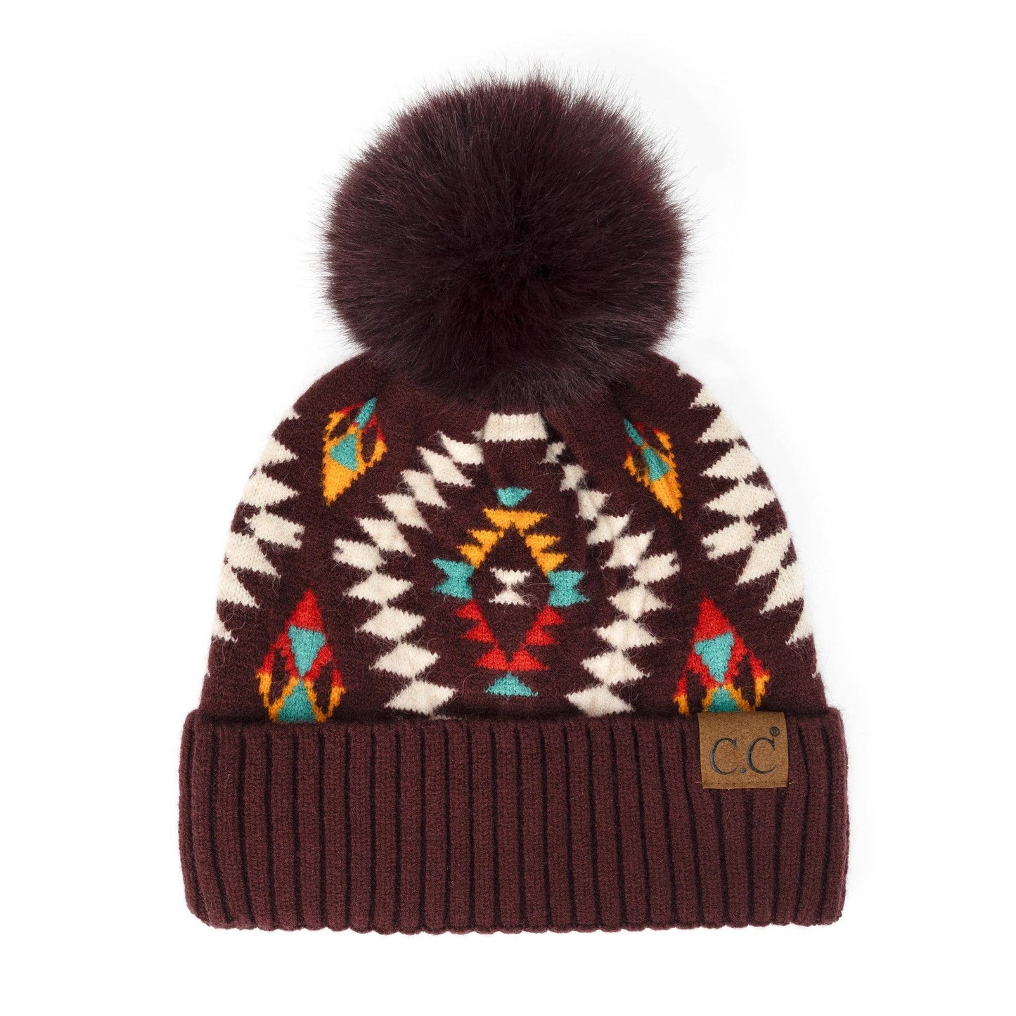 Truly Contagious - CC Southwest Print Beanie ( HAT-3001 ): White