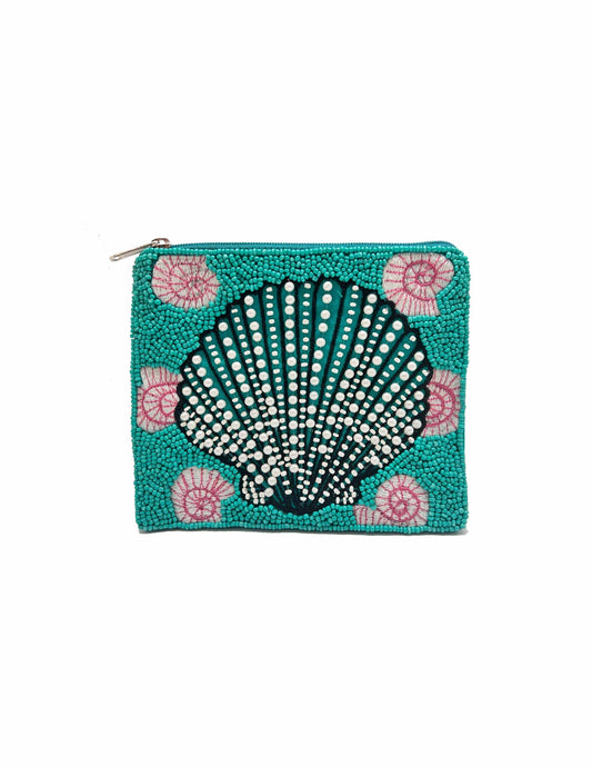 Ole - Sea Shell Beaded Coin Purse LAC-CP-1144