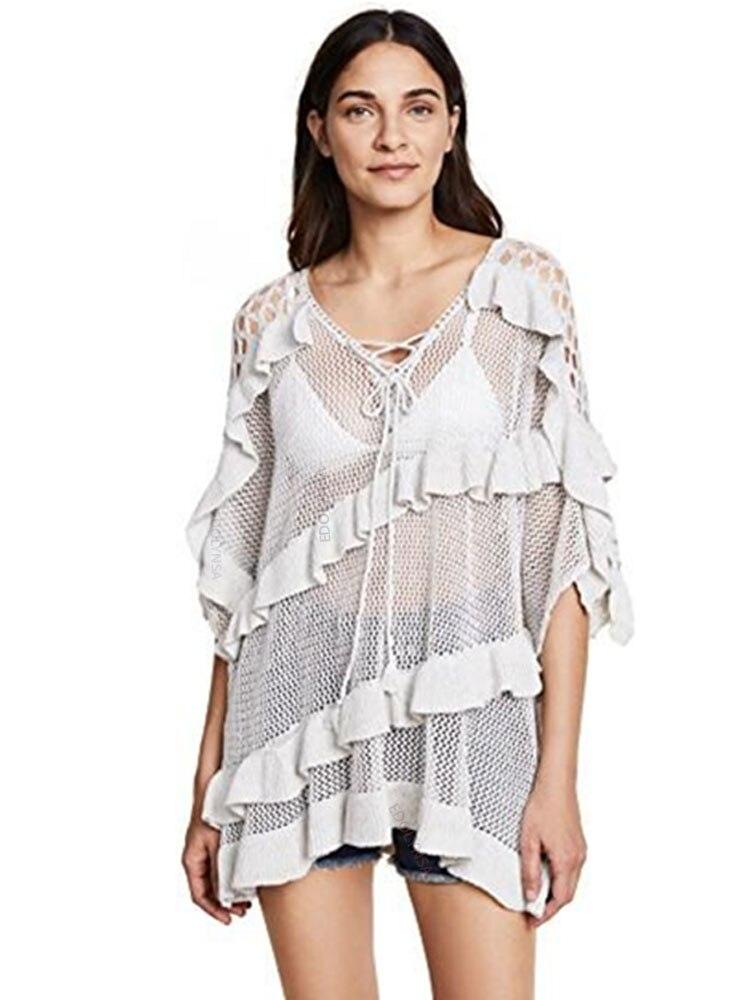 Women's Boho Style Lace Beach Cover Up